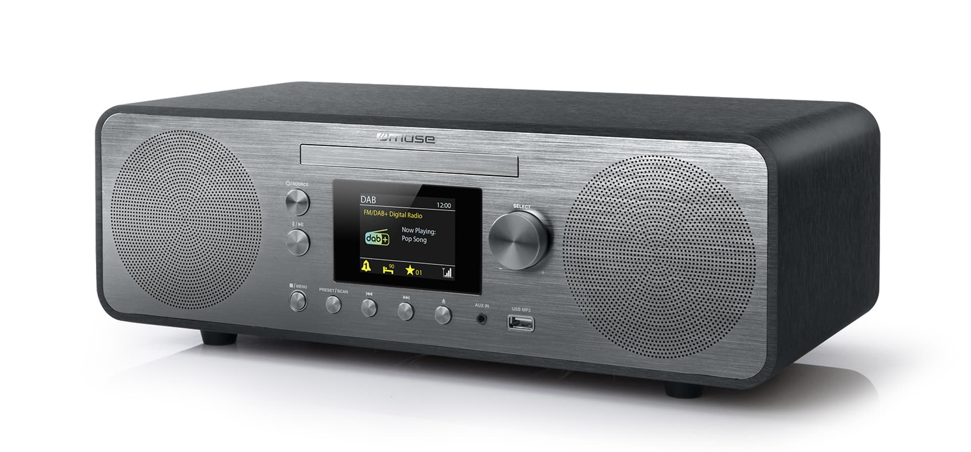 

Muse Radio M-885 DBT USB port, FM radio, Grey, CD player, Bluetooth, 80 W