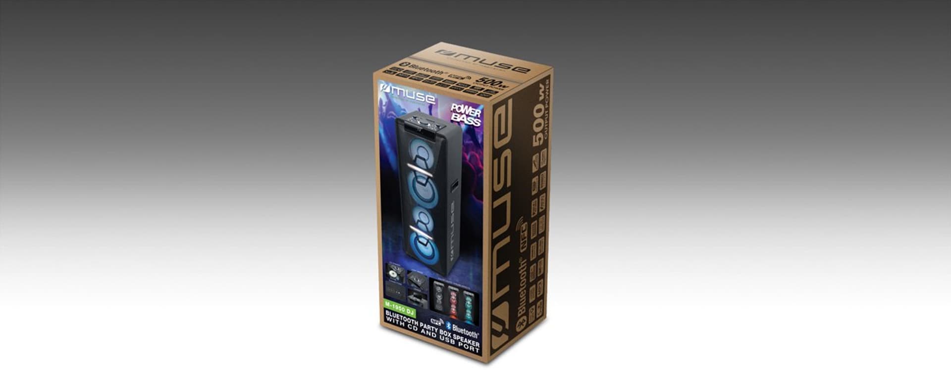 

Muse Speaker M-1950DJ 500 W, przenośny, czarny, NFC, Bluetooth