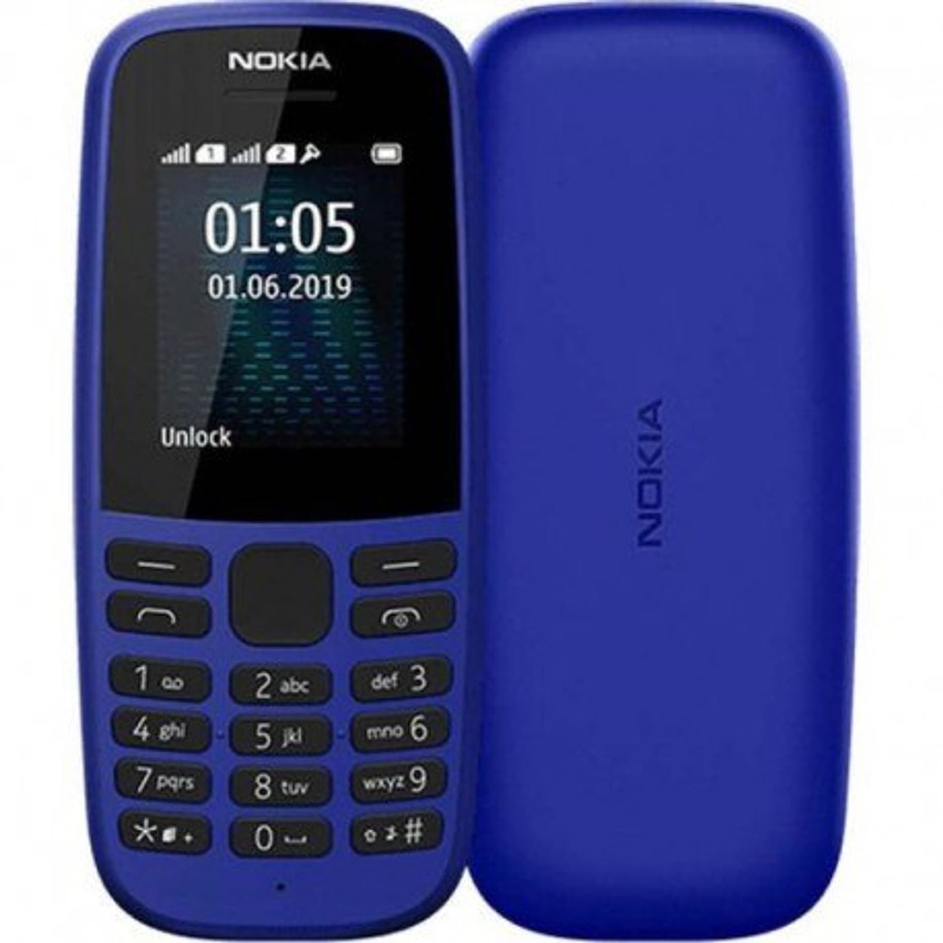 

Nokia 105 TA-1203 Blue, 1,77 ", TFT, 120 x 160 pikseli, 4 MB, Single SIM, USB w wersji microUSB, 800 mAh