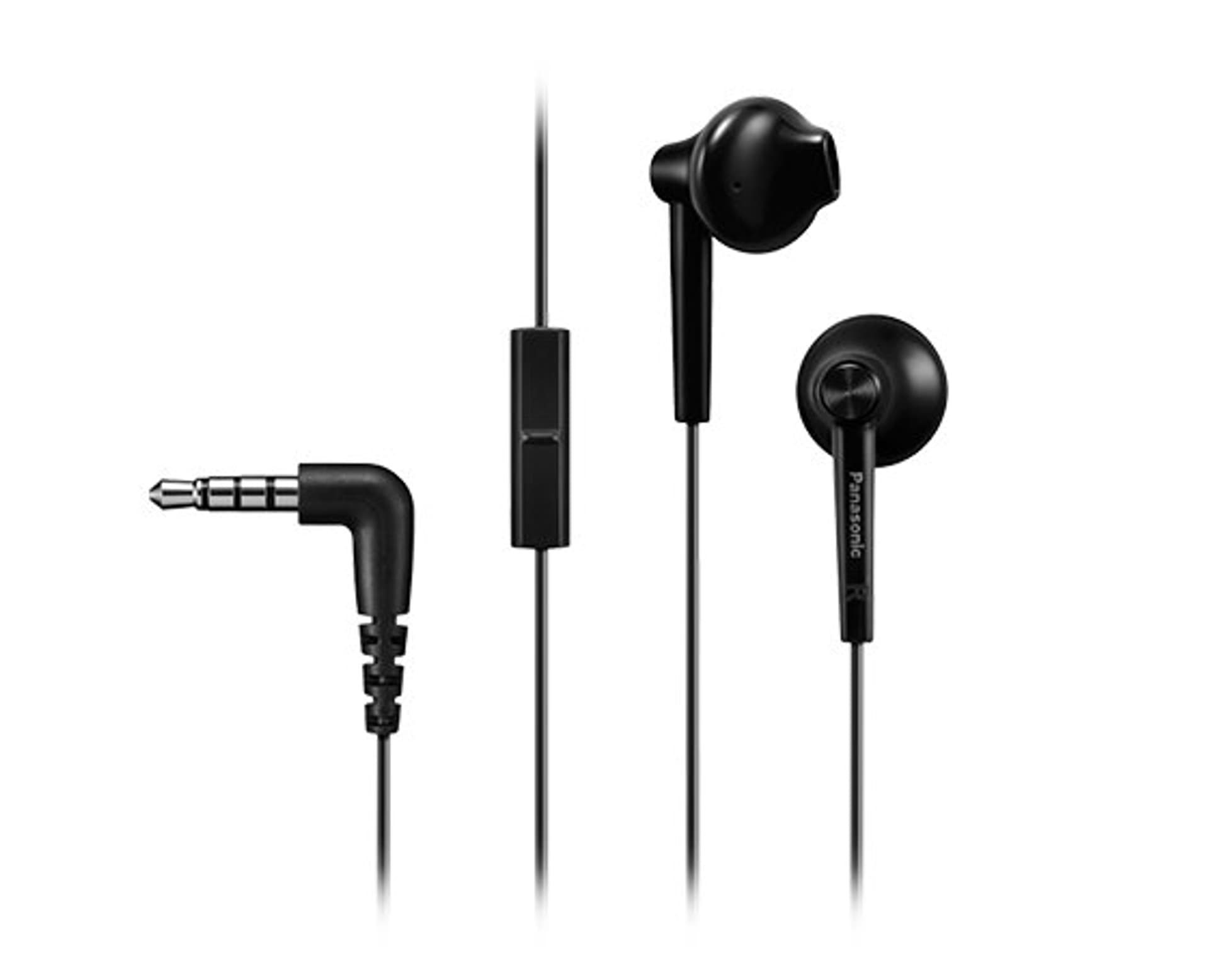 

Panasonic Słuchawki RP-TCM55E-K przewodowe, douszne, mikrofon, 3,5 mm, czarne