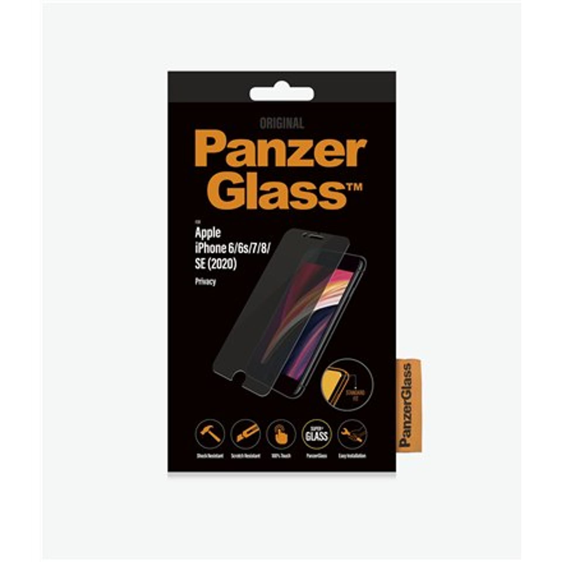 

PanzerGlass Screen Protector, Iphone 6/6s/7/8/SE (2020), Glass, Crystal Clear, Privacy Filter, 2020)/glass/crystal clear/privacy filte