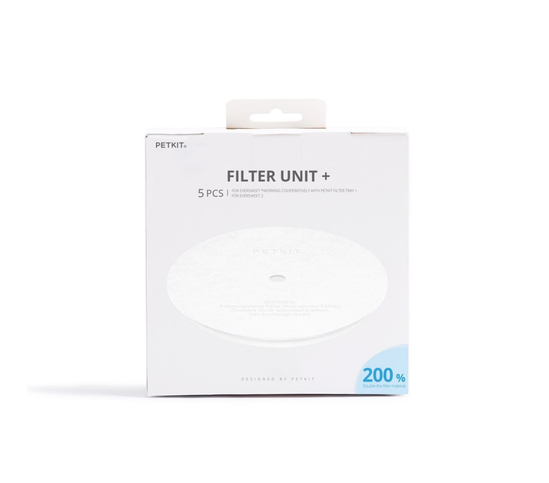 

PETKIT Fountain Filter G2/G3, Accessory for Eversweet 2 and Eversweet 3, Eversweet Solo, 5 pcs White