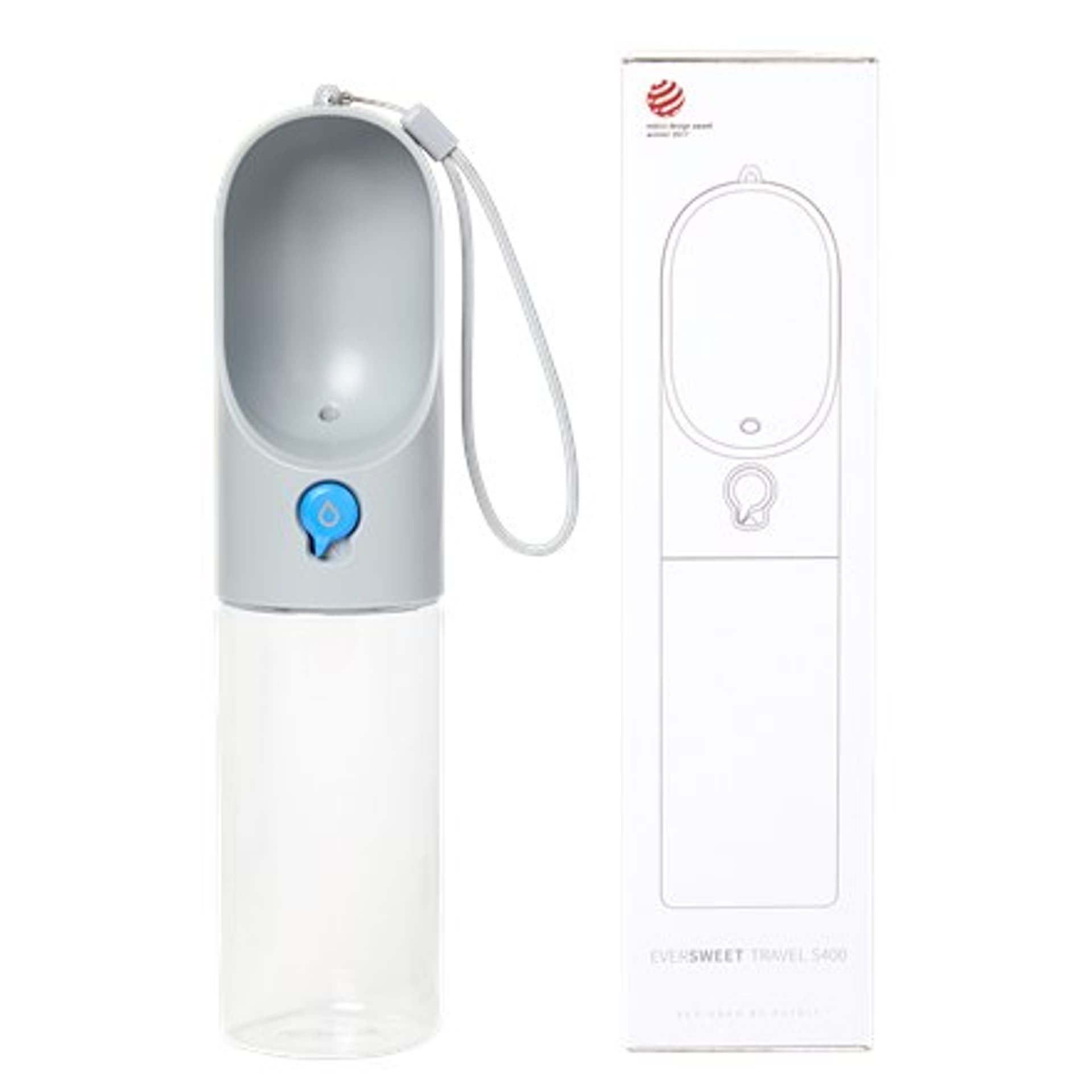

PETKIT Butelka dla zwierząt Eversweet Travel Pojemność 0,4 L, Materiał BioCleanAct i Tritan (BPA Free), Grey, Bpa free)/gre