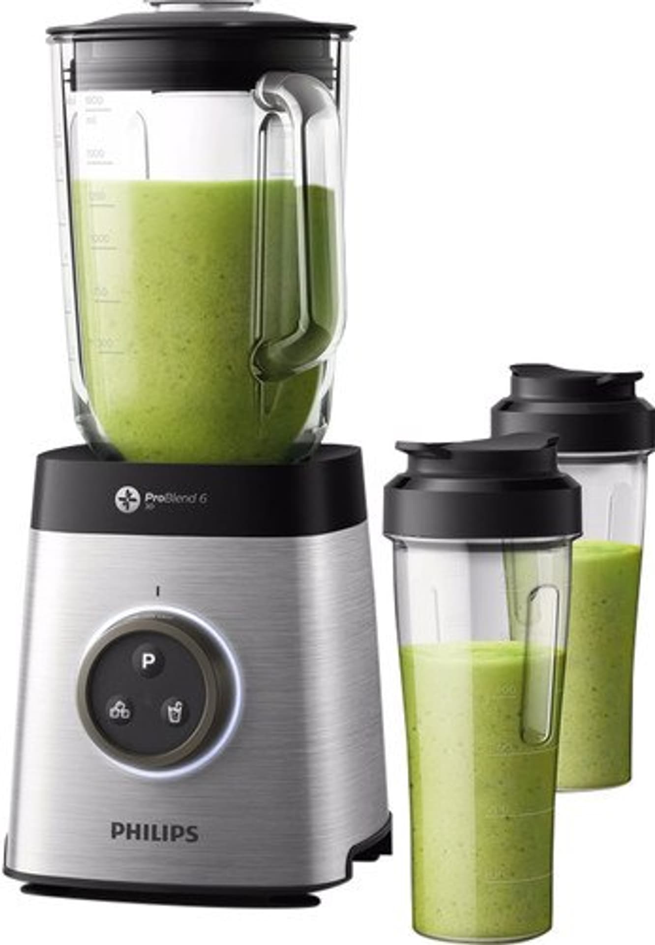 

Philips Blender HR3655/00 Stainless steel, 1400 W, Glass, 2 L, Type Tabletop, 35000 RPM