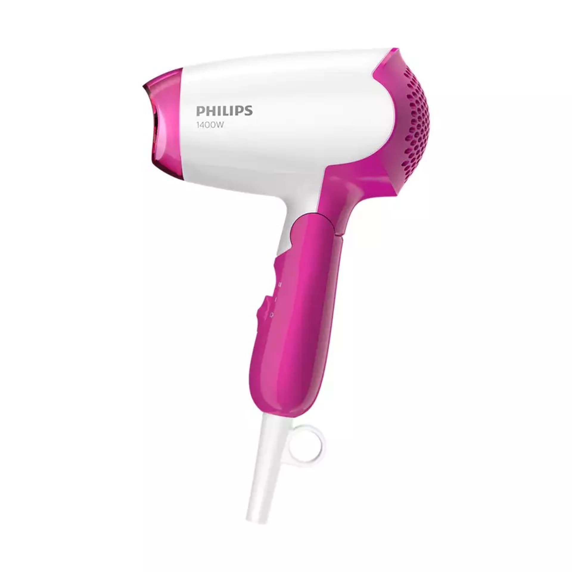 

Philips Hair Dryer BHD003/00 1400 W, Number of temperature settings 2, White/Pink