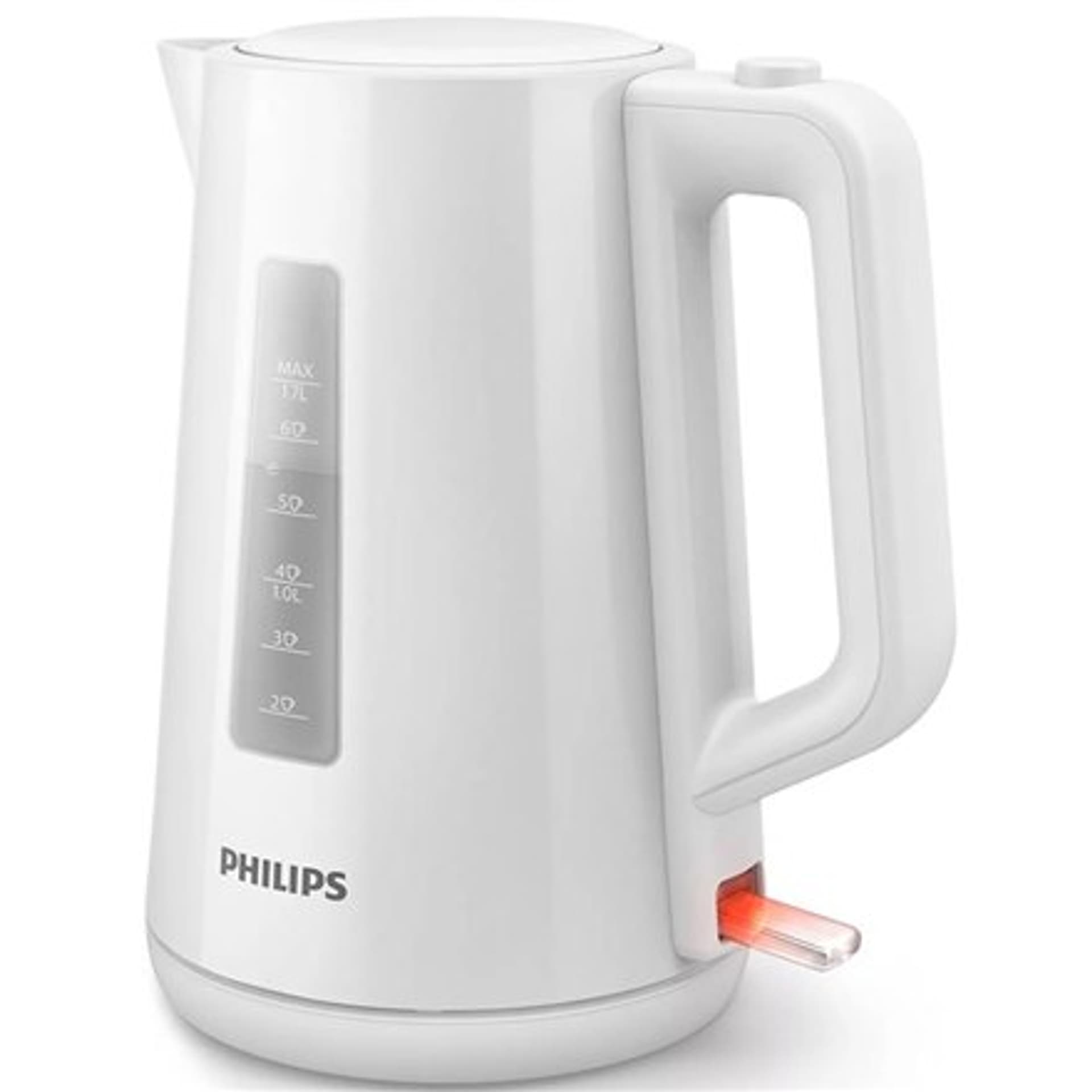 

Philips Series 3000 HD9318/00 czajnik elektryczny, 2200 W, 1,7 l, plastik, podstawa obrotowa 360°, biały