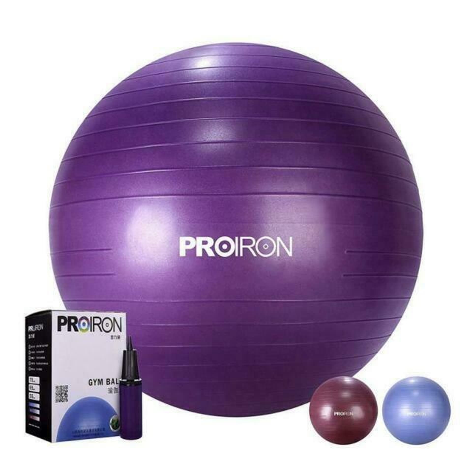 

PROIRON Piłka do ćwiczeń jogi Piłka balansowa, Średnica: 75 cm, Grubość: 2 mm, Fioletowa, PVC