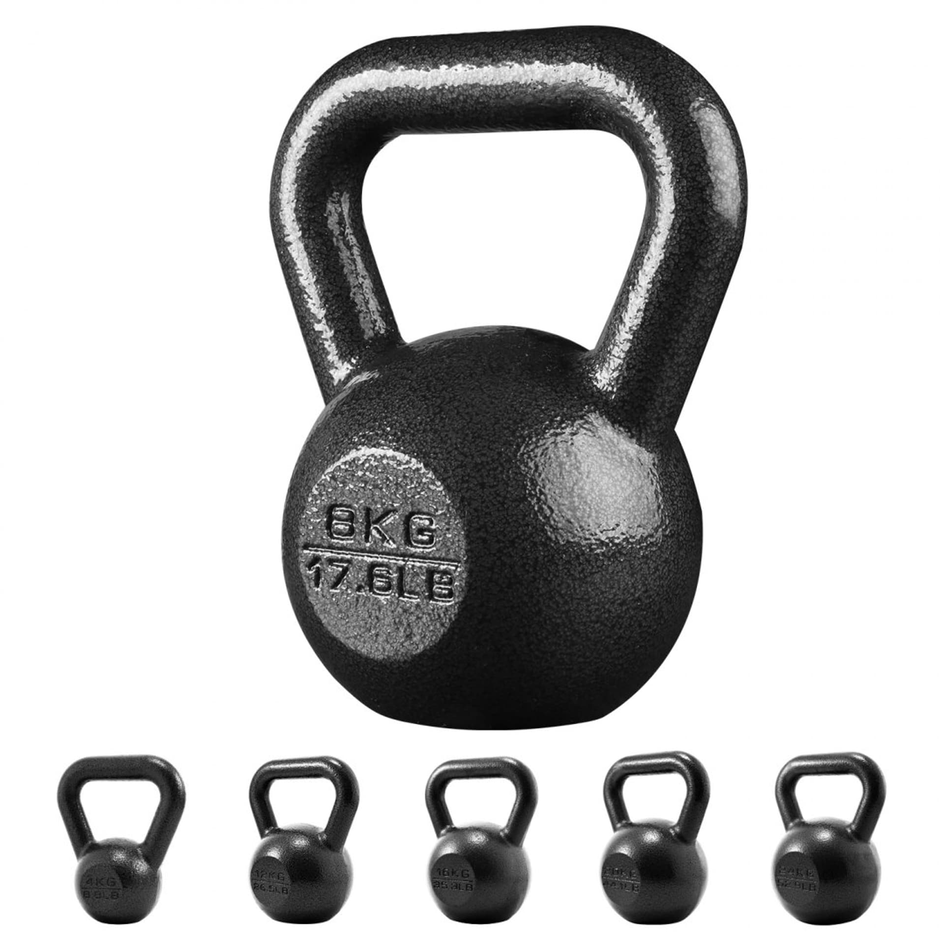 

PROIRON PRKHKB08K Odważnik Kettlebell, 1 szt, 8 kg, czarny, żeliwny