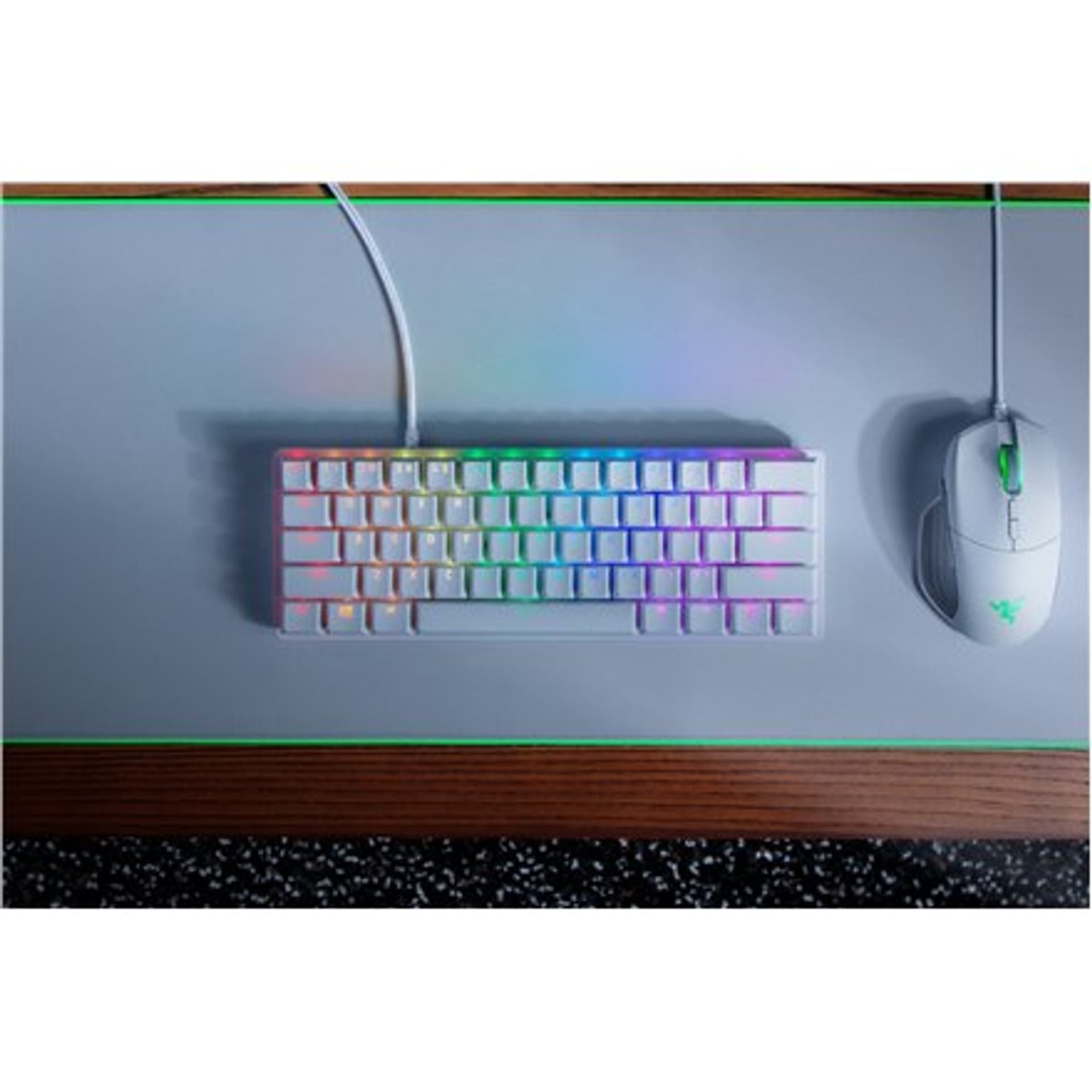 

Razer Huntsman Mini, klawiatura gamingowa, oświetlenie LED RGB, US, Mercury White, przewodowa