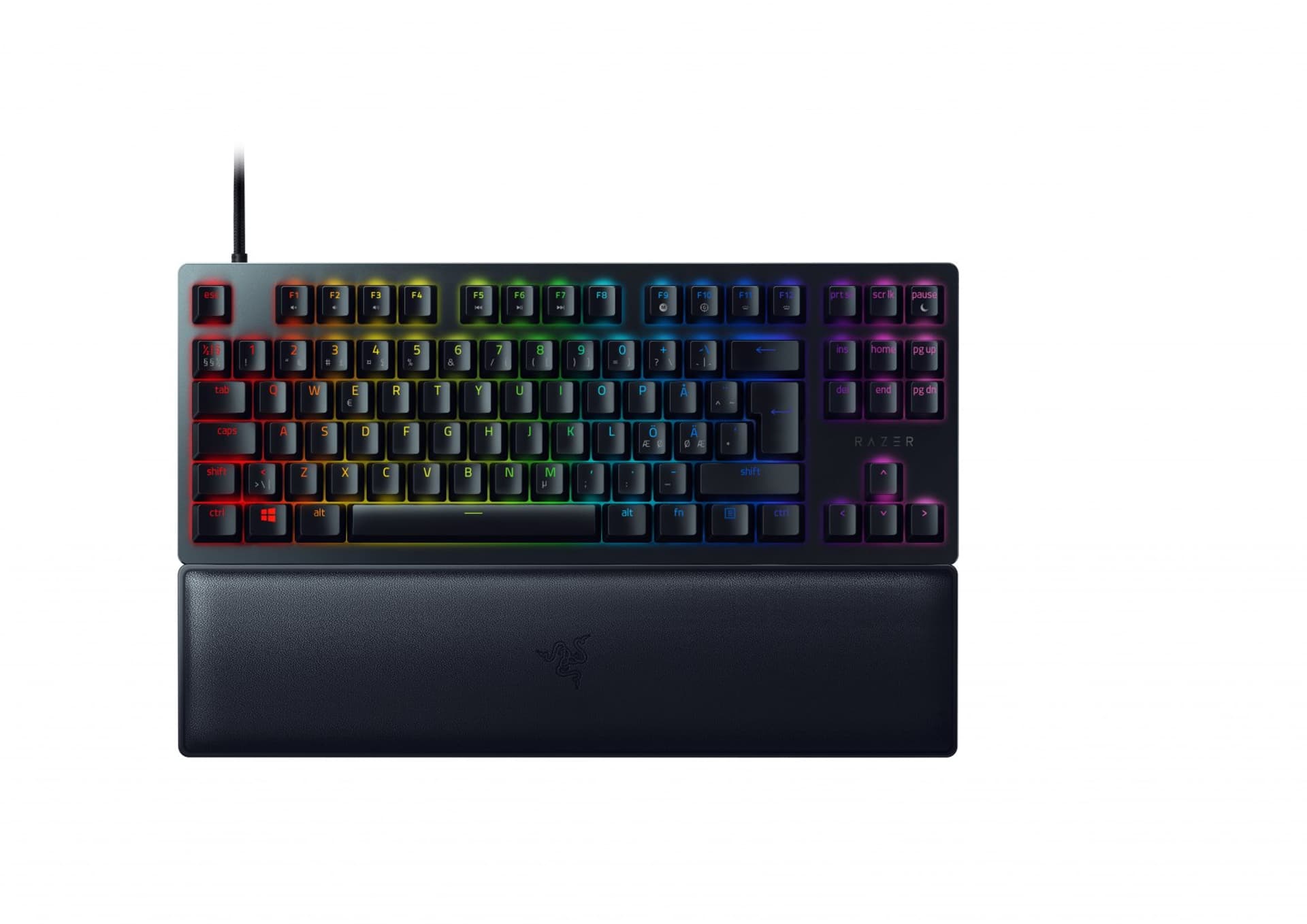 

Razer Huntsman V2 Tenkeyless, Optical Gaming Keyboard, RGB LED light, NORD, Black, Wired, Linear Red Switch