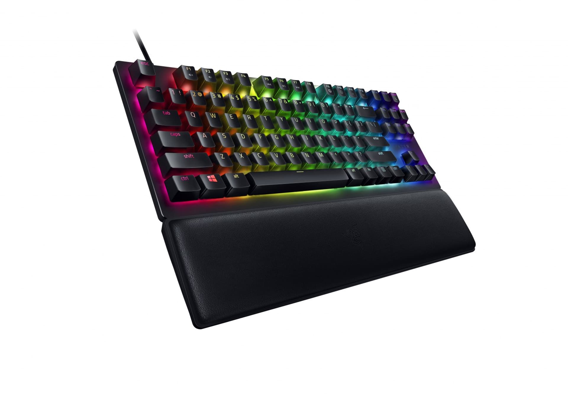 

Razer Huntsman V2 Tenkeyless, Optical Gaming Keyboard, RGB LED light, US, Black, Wired, Clicky Purple Switch