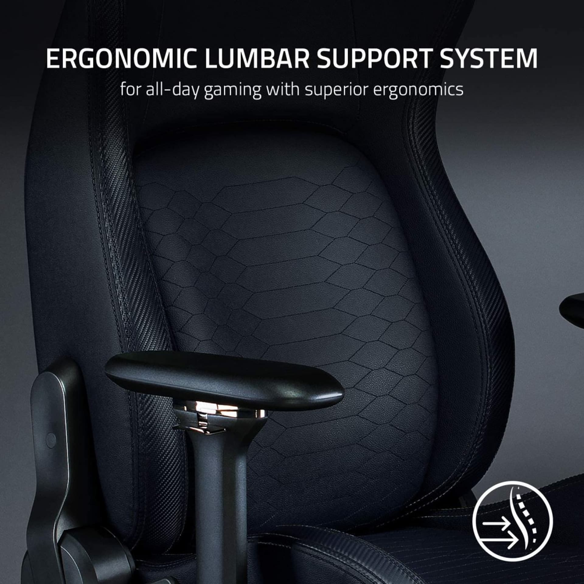 

Razer Premium Gaming Chair with Lumbar Support Iskur Black