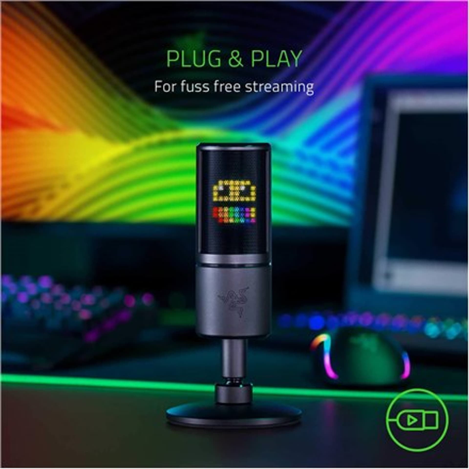 

Razer Mikrofon, adapter USB, Seiren Emote, czarny