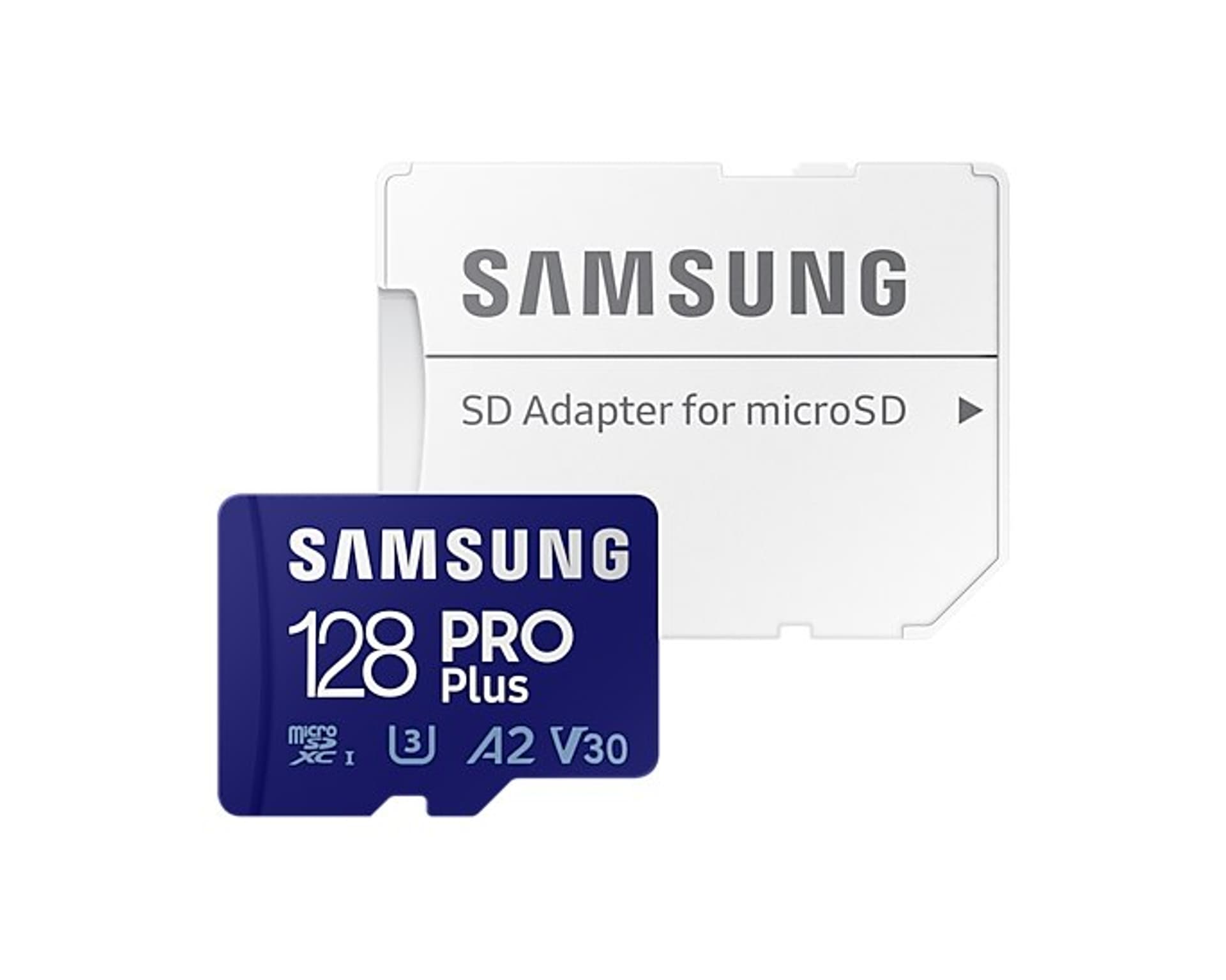 

Samsung microSD Card Pro Plus 128 GB, MicroSDXC, Flash memory class 10, SD adapter