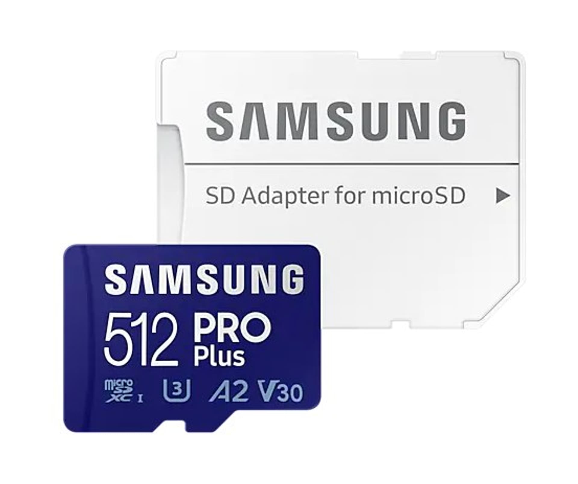 

Samsung microSD Card Pro Plus 512 GB, MicroSDXC, Flash memory class 10, SD adapter