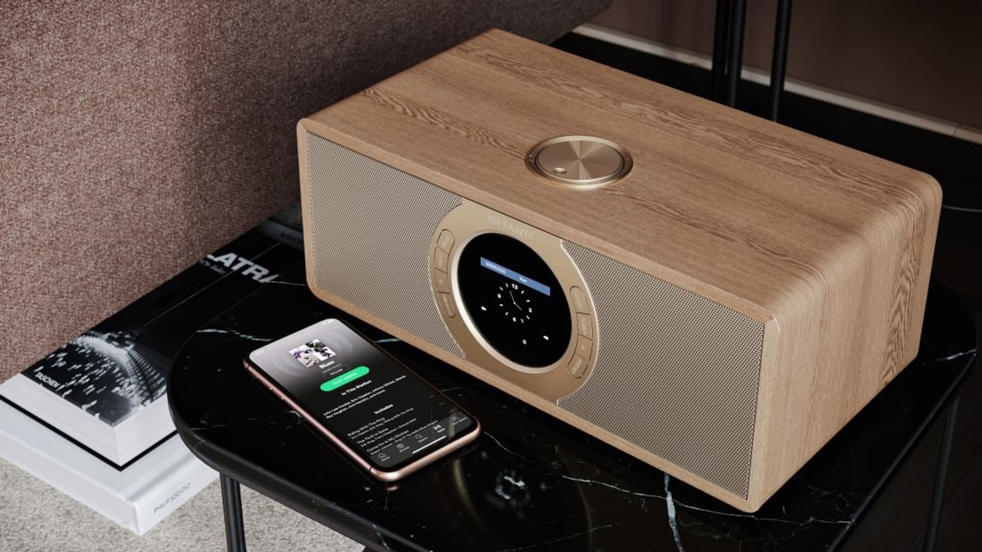 

Sharp DR-I470(BR)PRO Stereo Internet Radio, DAB, DAB+, FM, Bluetooth v5.0, Color Display, 2x7W, App controlled, Spotify, Brown, Br)pro stereo internet radio/dab/dab+/fm/bluetooth v5.0/color display/2x7w/app controlled/spotify/brow