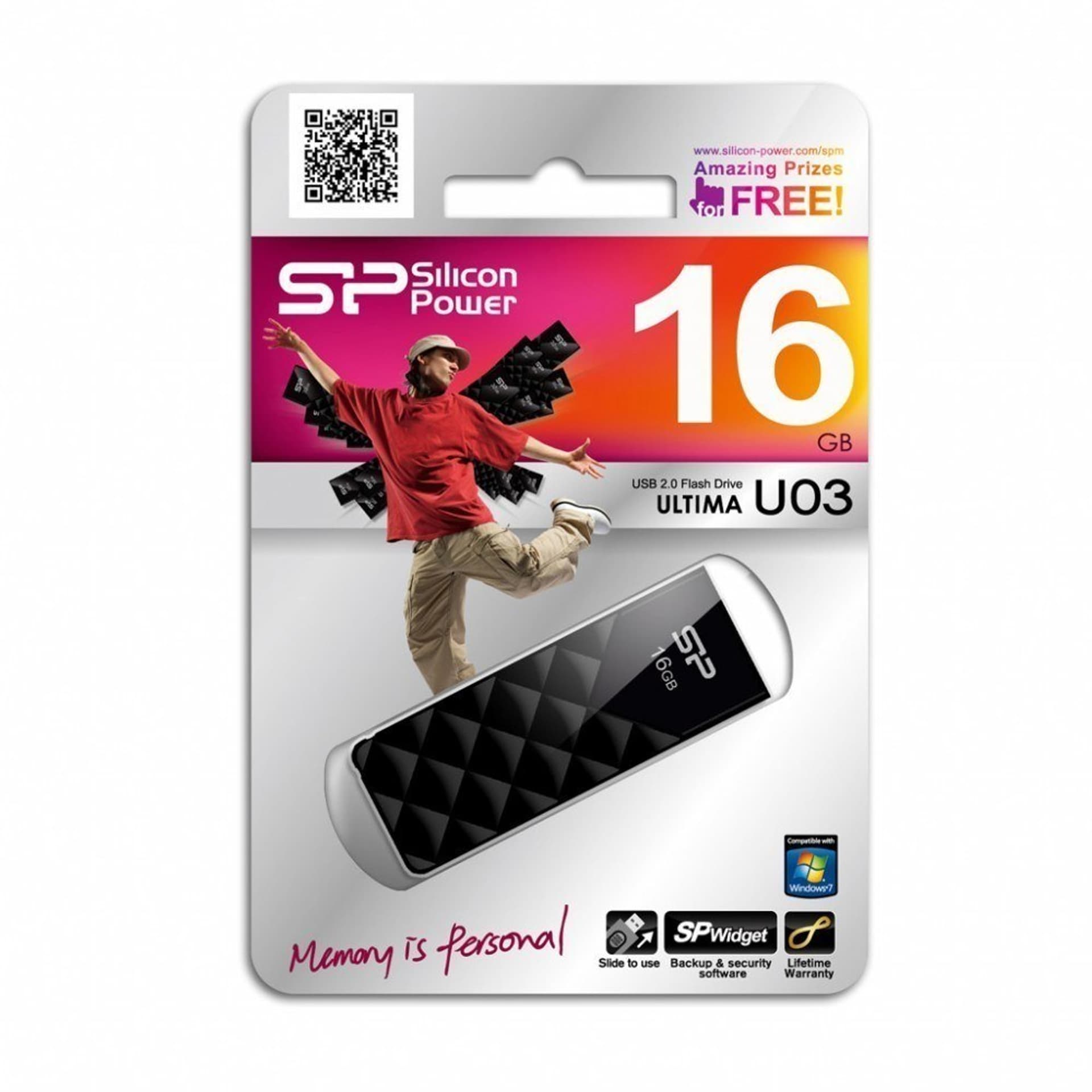 

Silicon Power Ultima U03 16 GB, USB 2.0, czarny