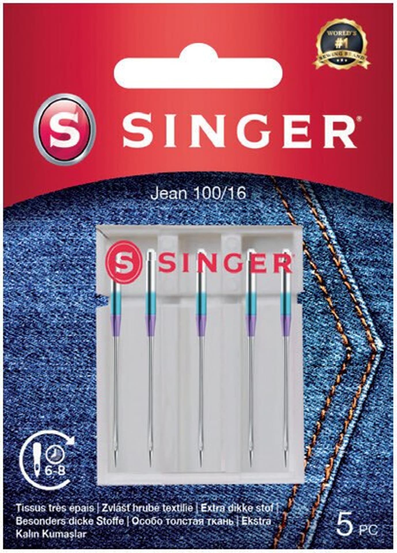 

Singer Denim Needle 100/16 5PK