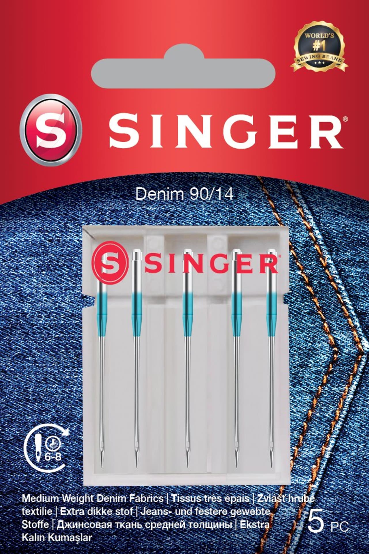 

Singer Denim Needle 90/14 5PK