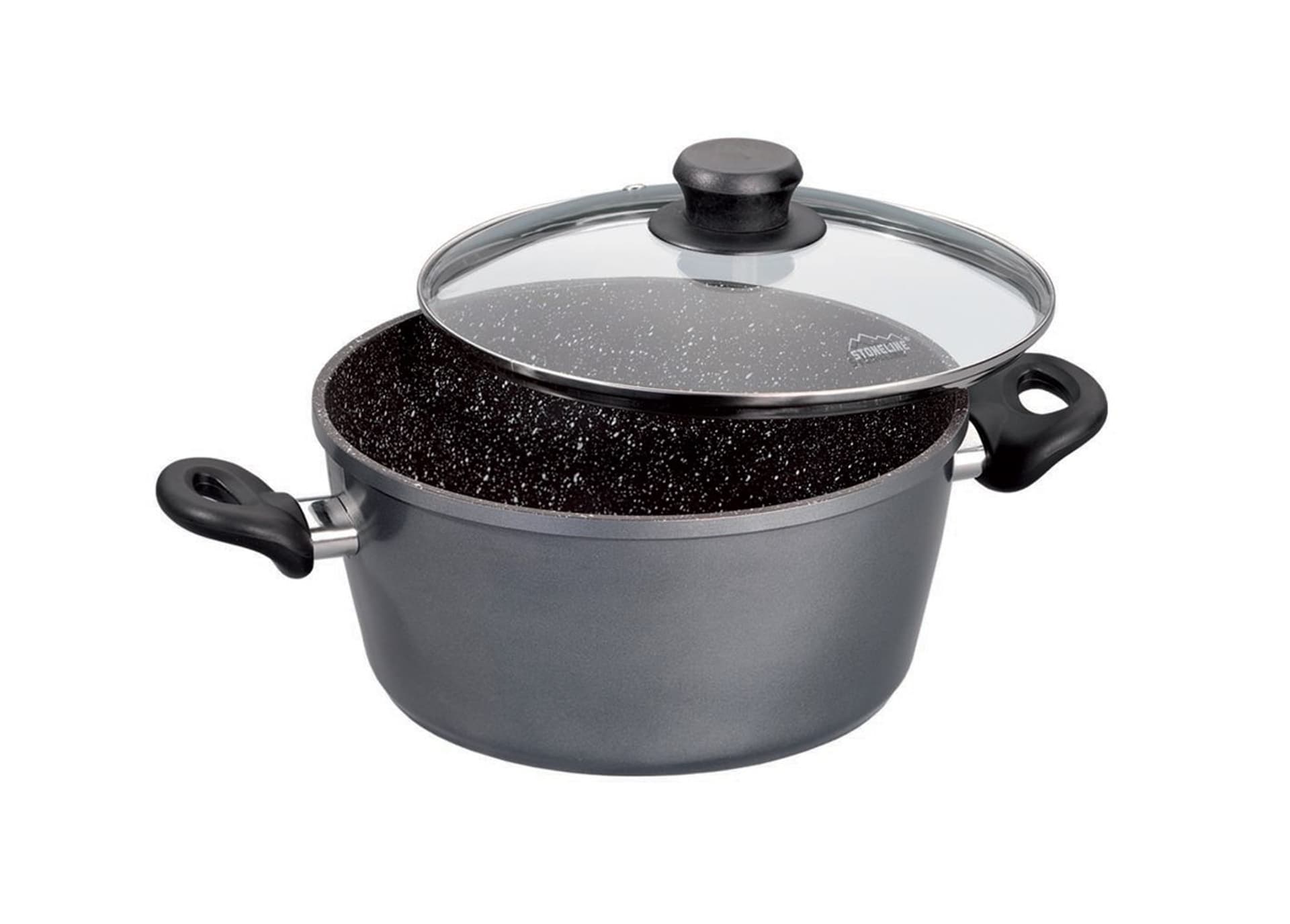

Stoneline Cooking pot 6741 2 L, 18 cm, die-cast aluminium, Grey, Lid included