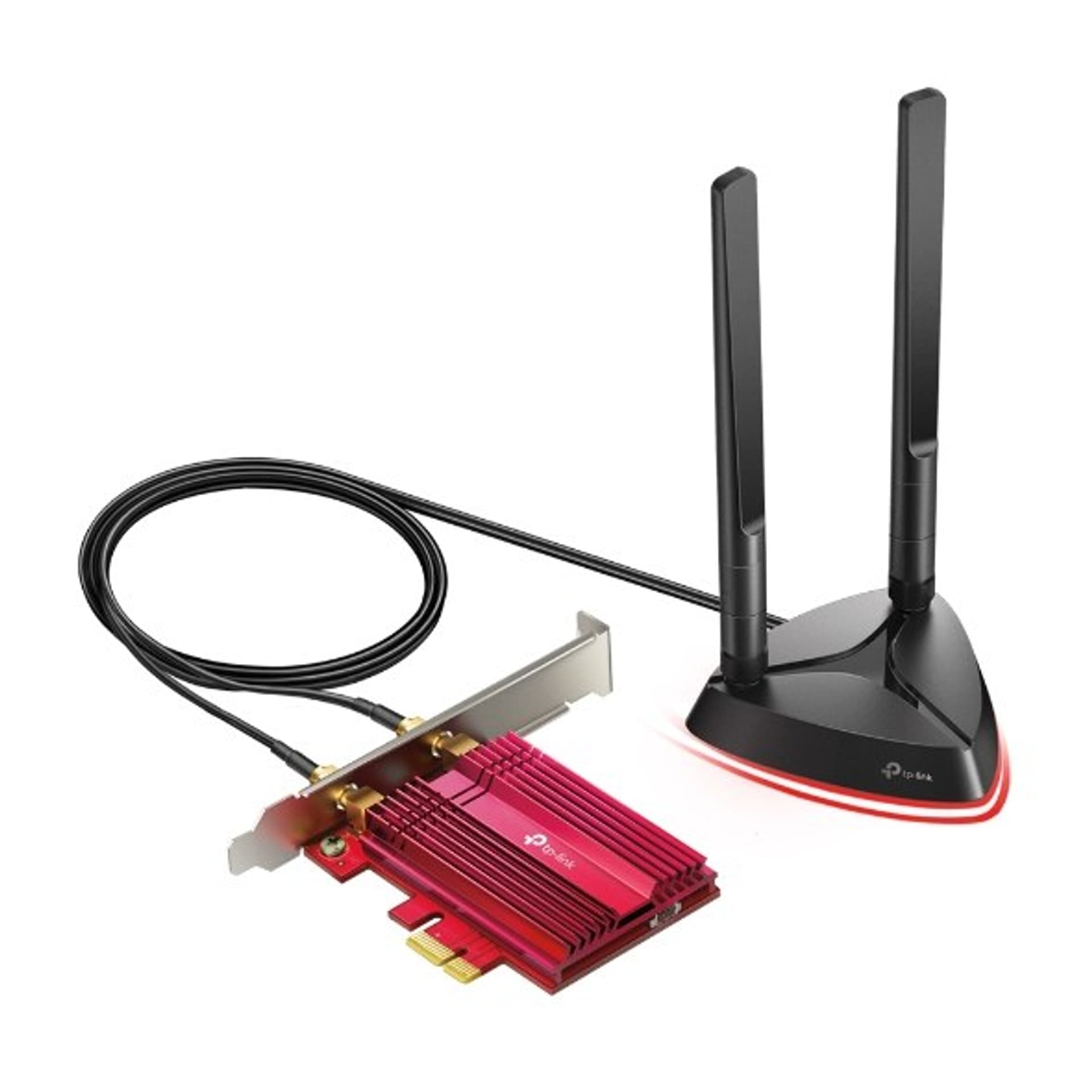 

TP-LINK AX3000 Wi-Fi 6 Bluetooth 5.0 PCIe Adapter TX3000E 2.4GHz/5GHz, Antenna type 2xHigh-Gain External Antennas, 574+2402 Mbit