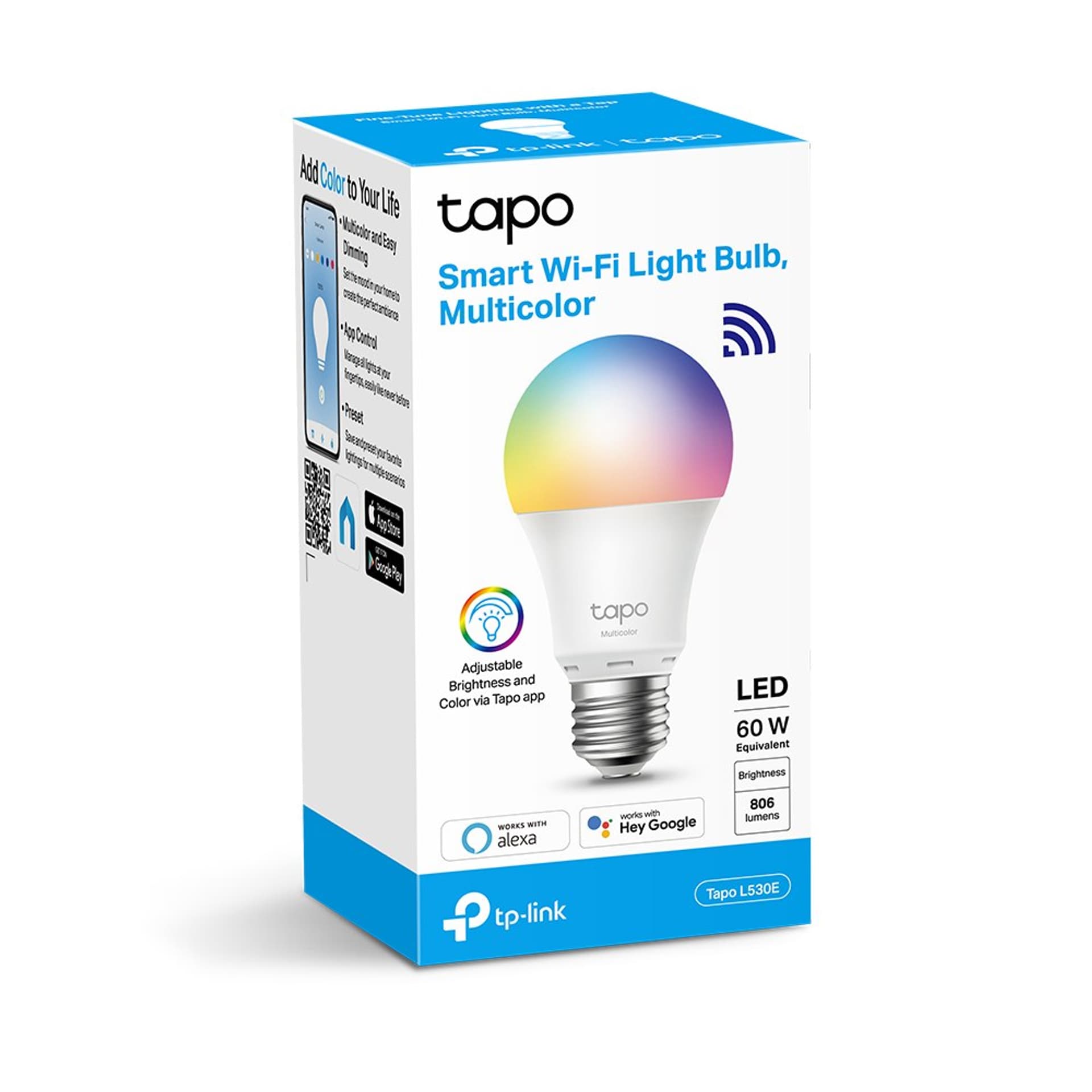 

TP-LINK Smart Wi-Fi Light Bulb Tapo L530E Multicolor