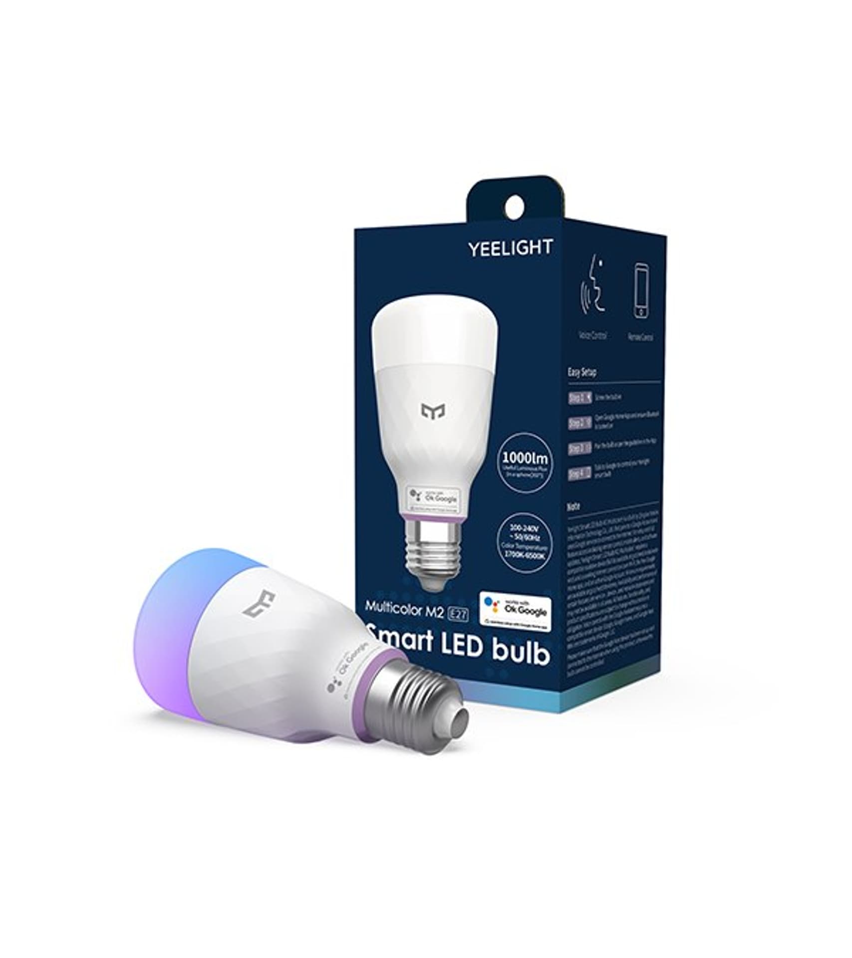

Yeelight LED Smart bulb E27 8.5W 1000Lm M2 RGB Multicolor (Seamless Google Home)