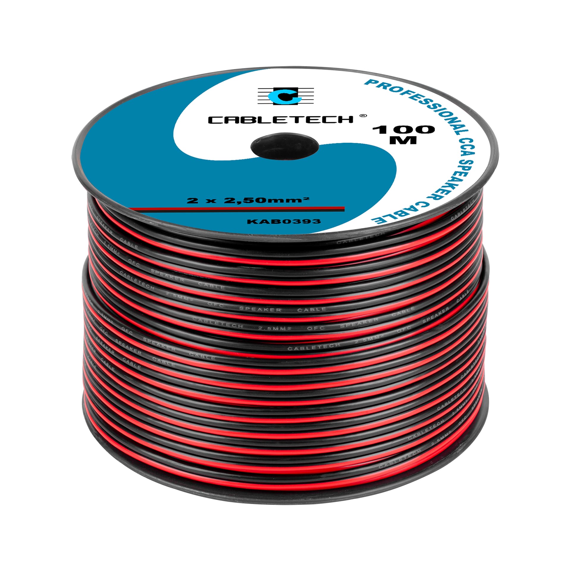 

KAB0393 Kabel głośnikowy CCA 2.5mm czarno-czerwony (rolka 100m)