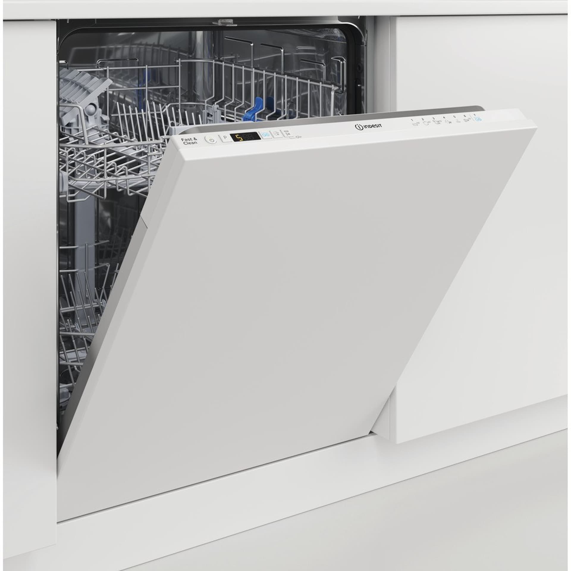 

INDESIT Dishwasher DIC 3B+16 A Built-in, Width 59.8 cm, Number of place settings 13, Number of programs 6, F, Display, AquaStop