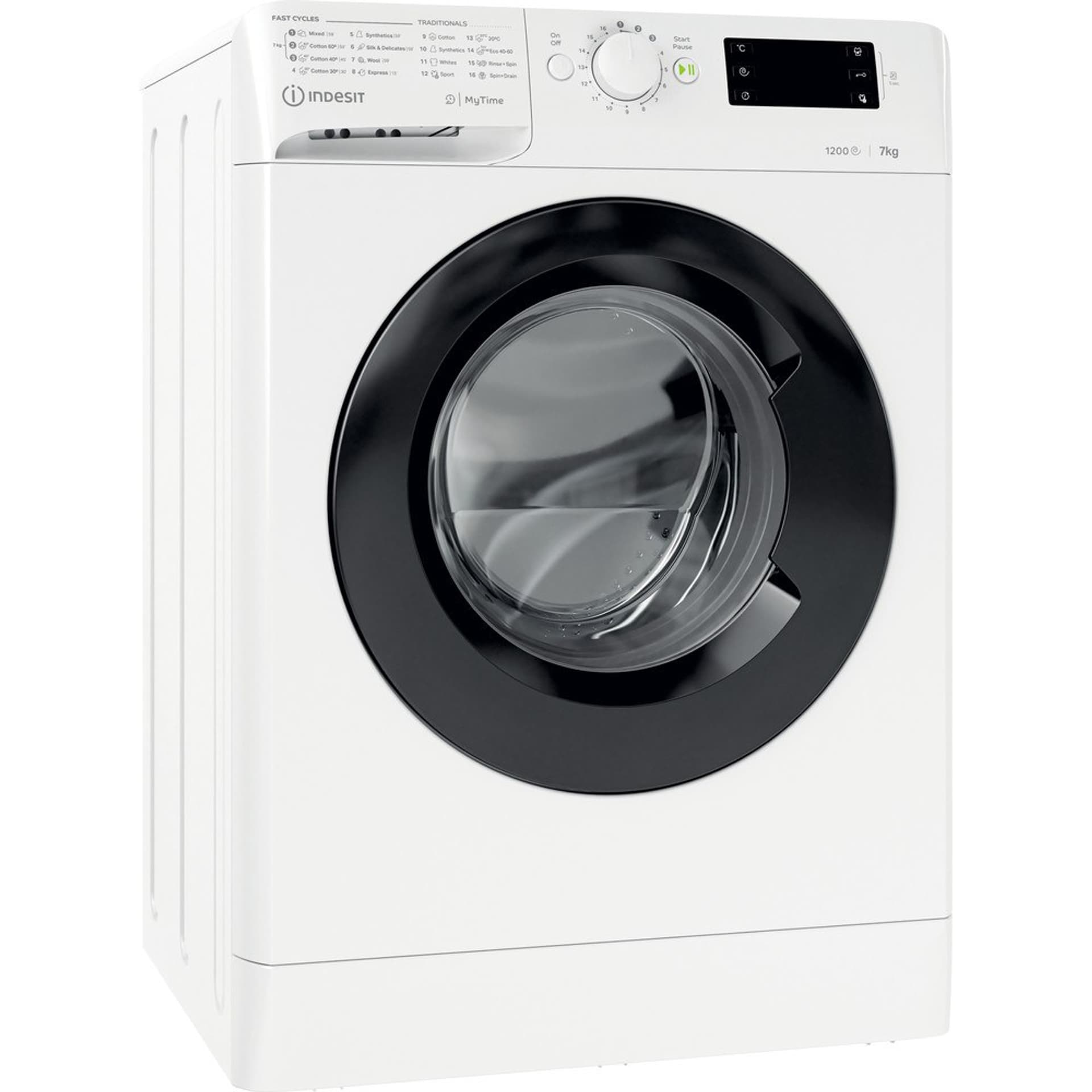 

INDESIT Pralka MTWE 71252 WK EE Klasa efektywności energetycznej E, Ładowanie od przodu, Pojemność prania 7 kg, 1200 obr/min, Gł