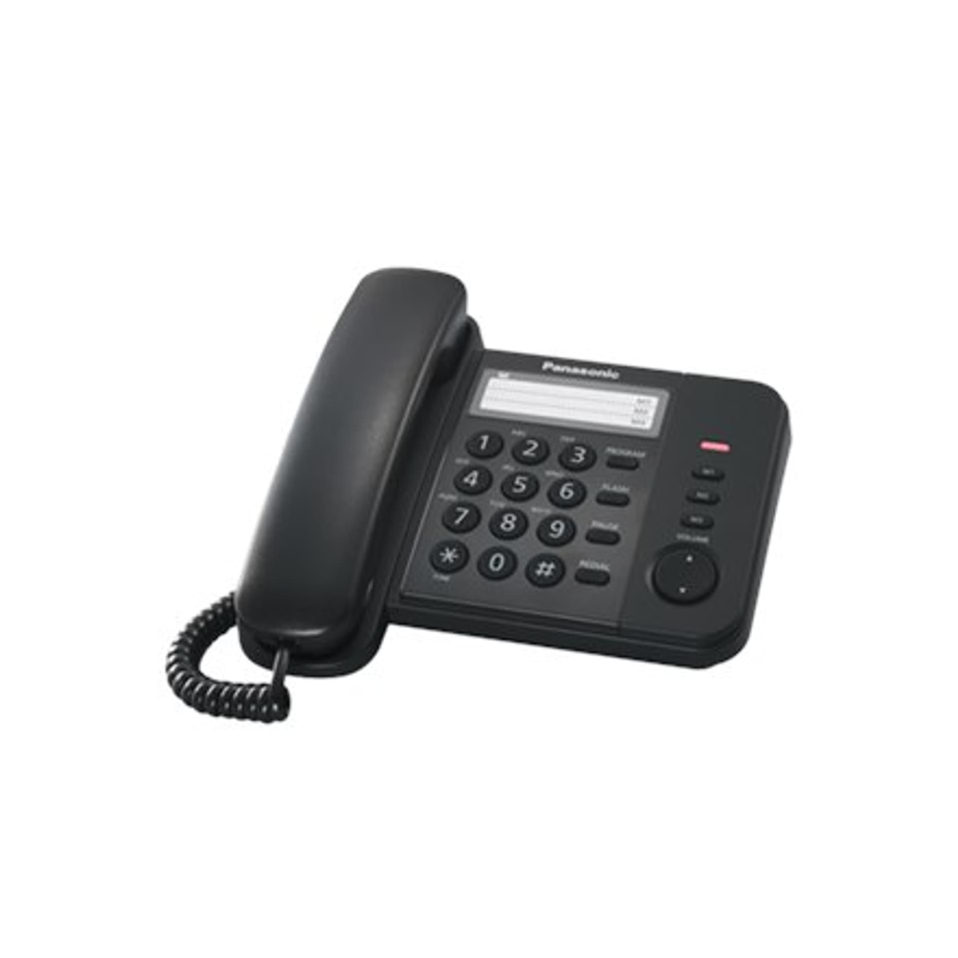

Panasonic Corded KX-TS520FXB Czarny, 518 g, 19,6 x 9,5 x19 mm