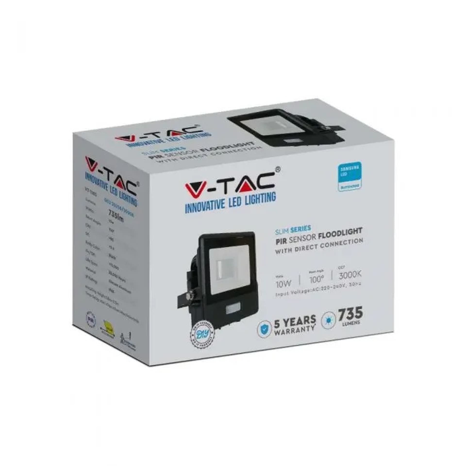 

Projektor LED 10W 4000K 735lm Czarny