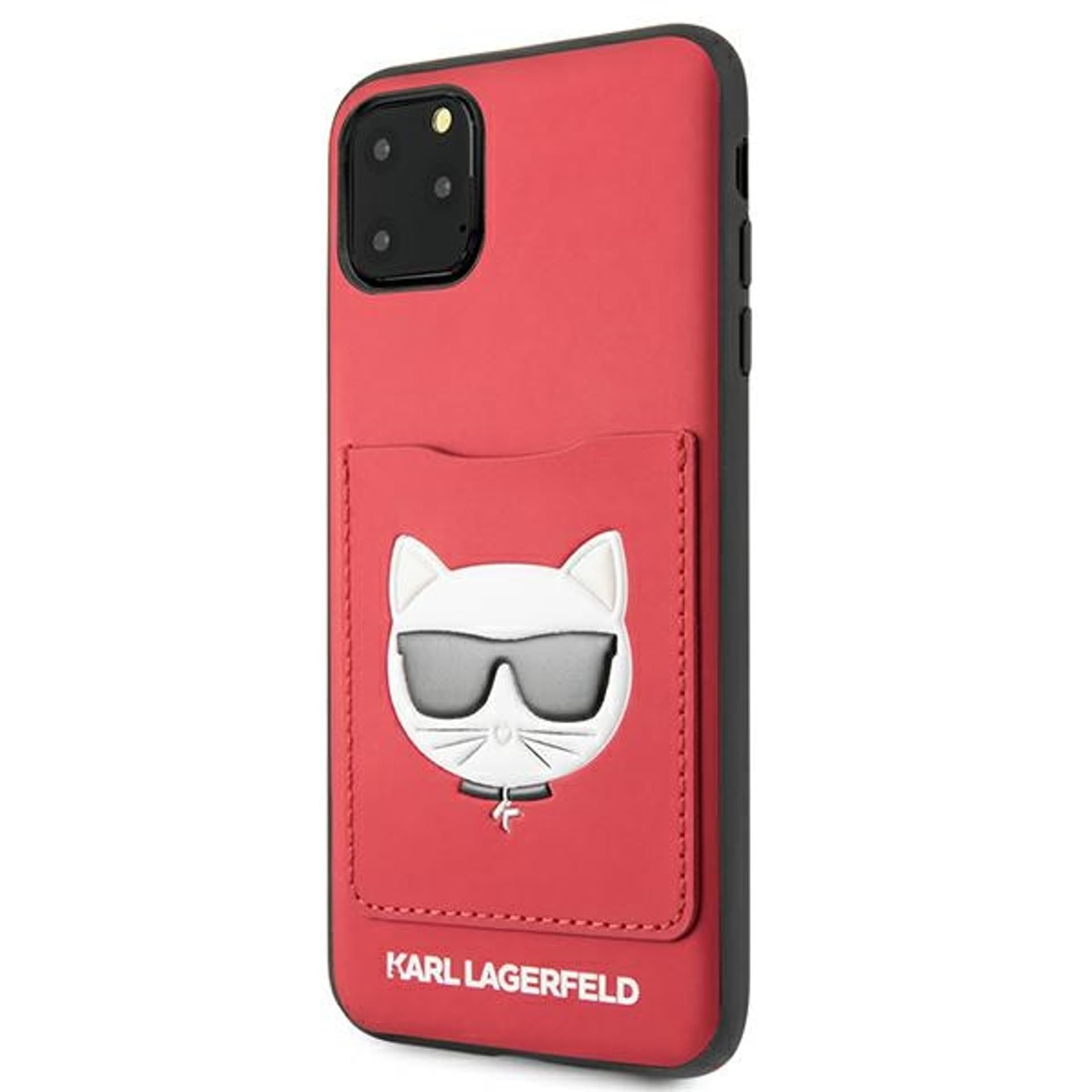 

Karl Lagerfeld KLHCN65CSKCRE iPhone 11 Pro Max hardcase czerwony/red Choupette Head Cardslot