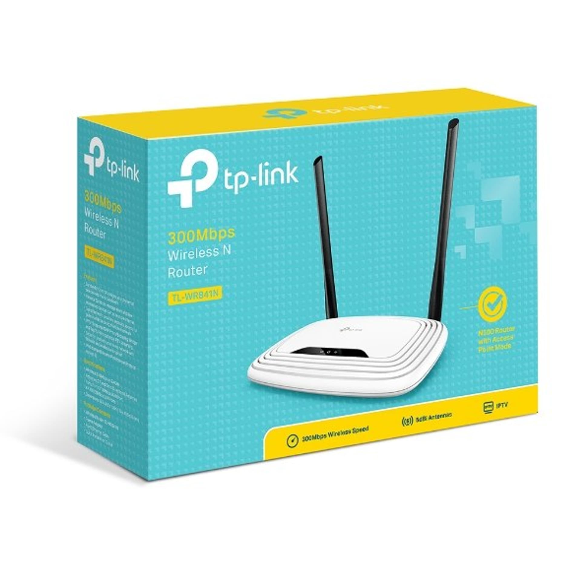 

TP-LINK Router TL-WR841N 802.11n, 300 Mbit/s, 10/100 Mbit/s, Ethernet LAN (RJ-45) ports 4, Antenna type 2xExterna, Rj-45) ports 4/antenna type 2xextern