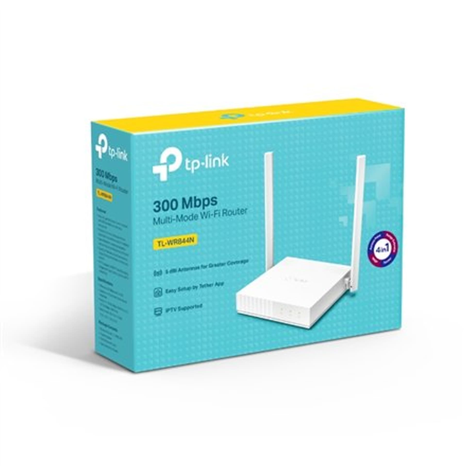 

TP-LINK Router TL-WR844N 802.11n, 300 Mbit/s, 10/100 Mbit/s, Ethernet LAN (RJ-45) ports 4, MU-MiMO Yes, Antenna type External, Rj-45) ports 4/mu-mimo yes/antenna type externa