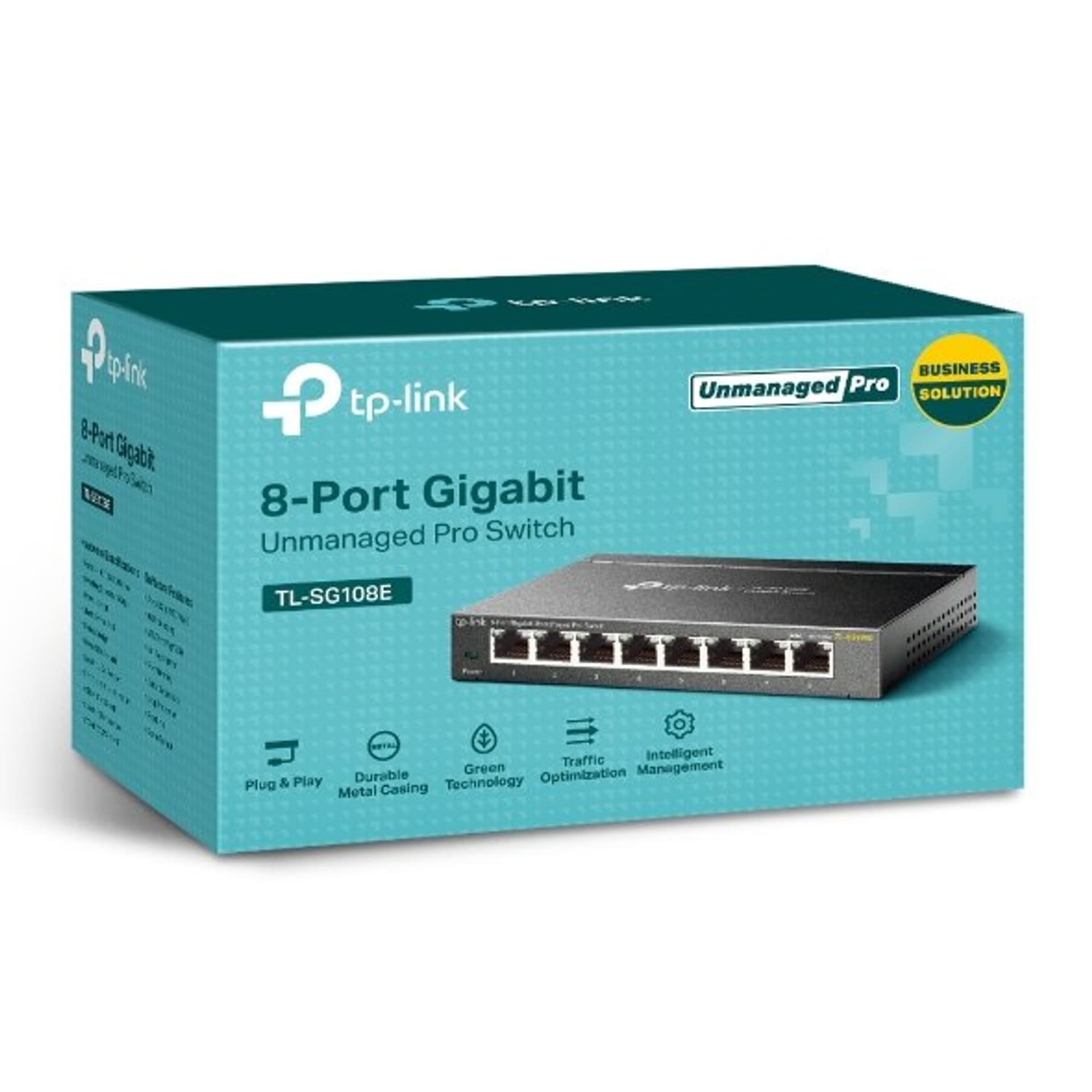 

TP-LINK Switch TL-SG108E Web Management, Desktop, 1 Gbps (RJ-45) ports quantity 8, Power supply type External, Rj-45) ports quantity 8/power supply type externa