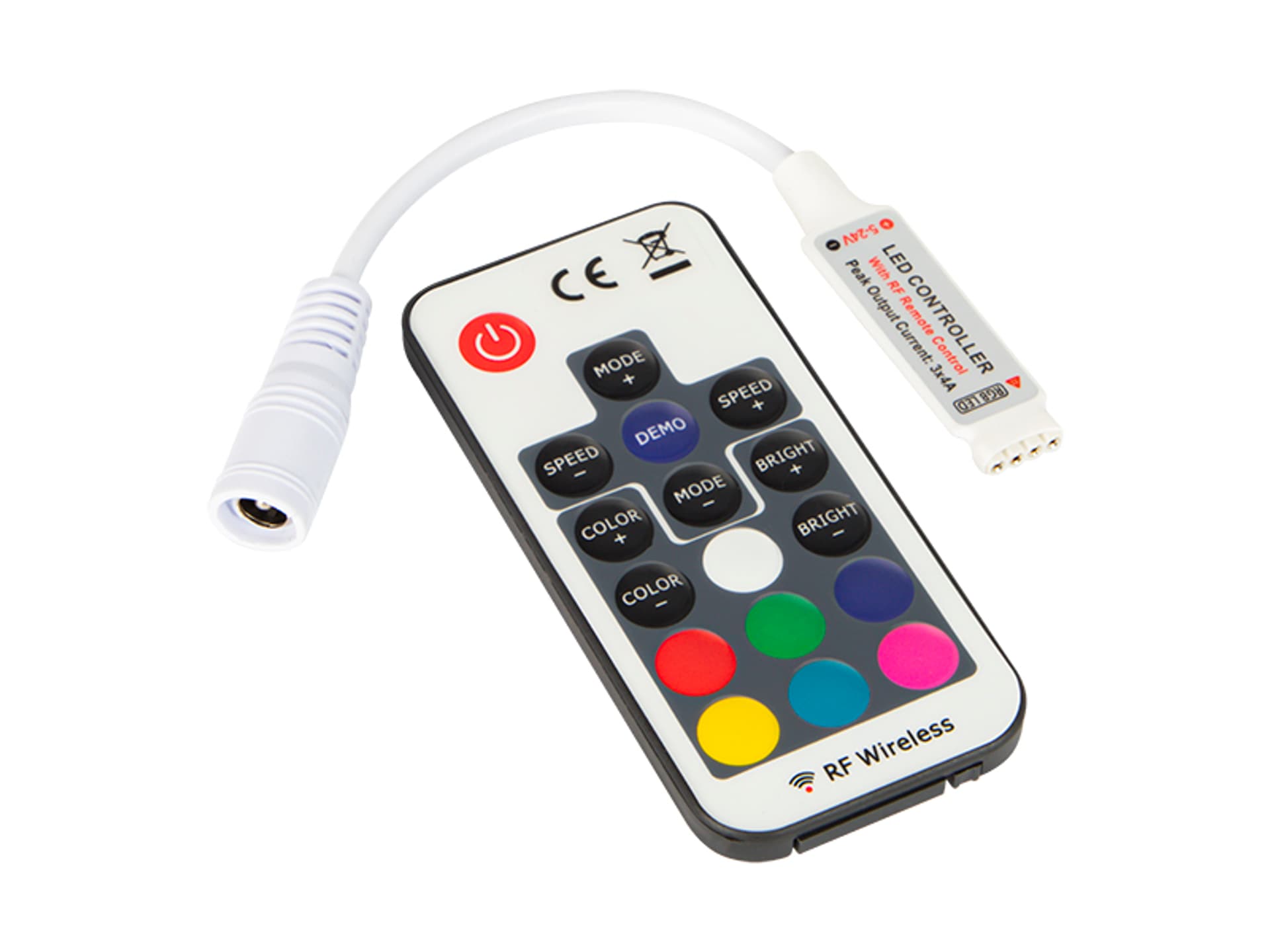 

70-701# Sterownik taśm led rgb mini z pilot rf 72w