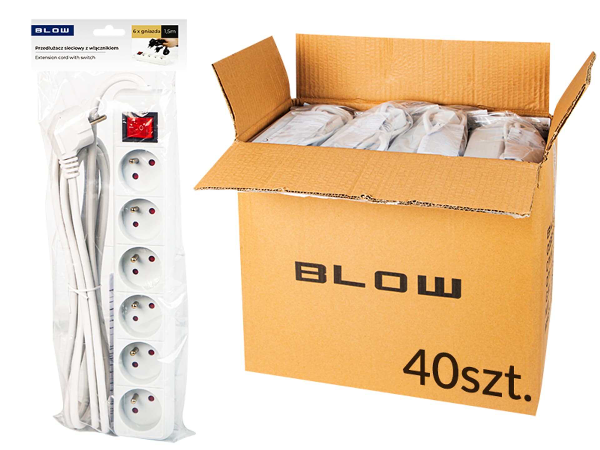 

98-540# Przedłużacz pr-670wsp 1,5m 3x1,5 biały o
