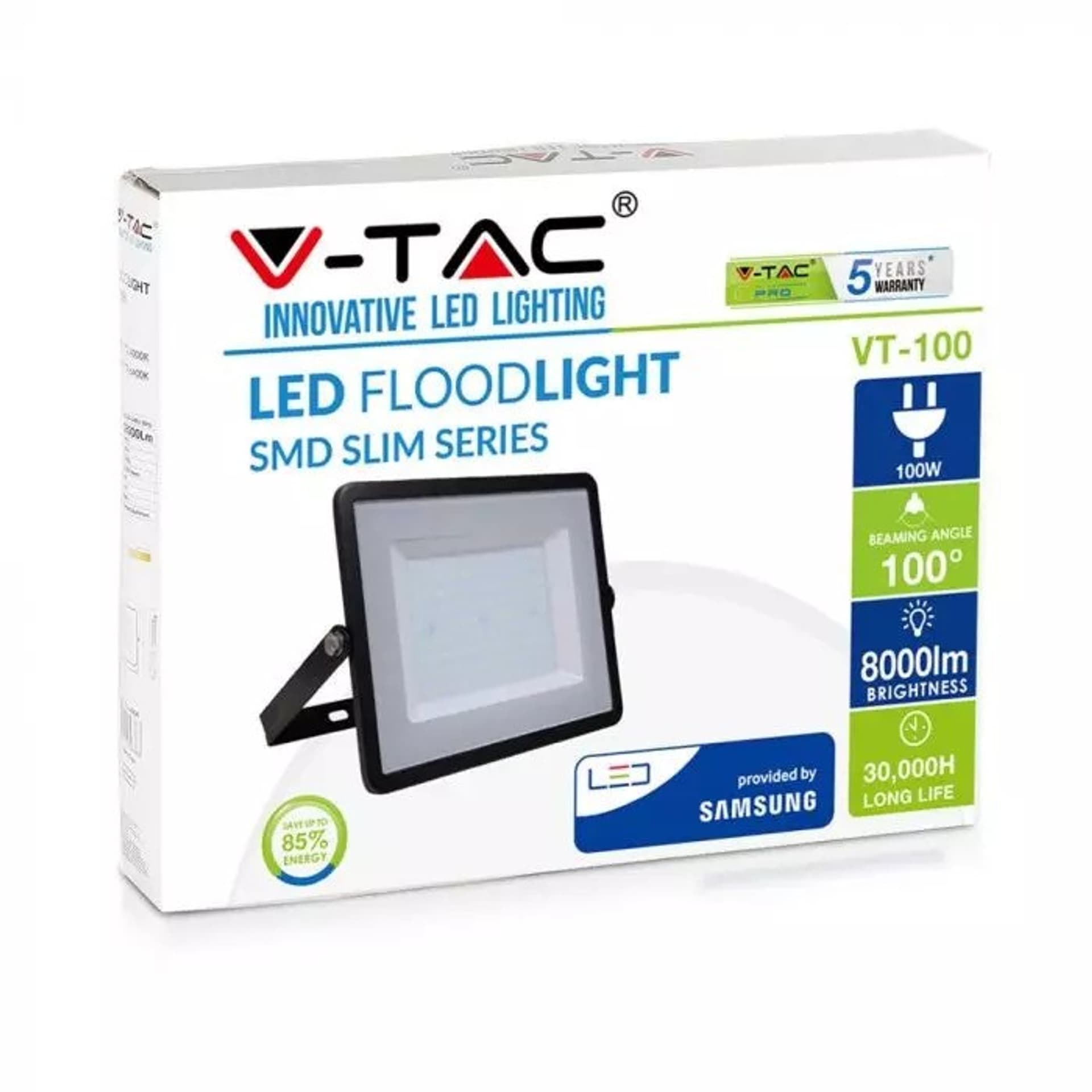 

Projektor LED 100 W 6400K 8000lm Czarny