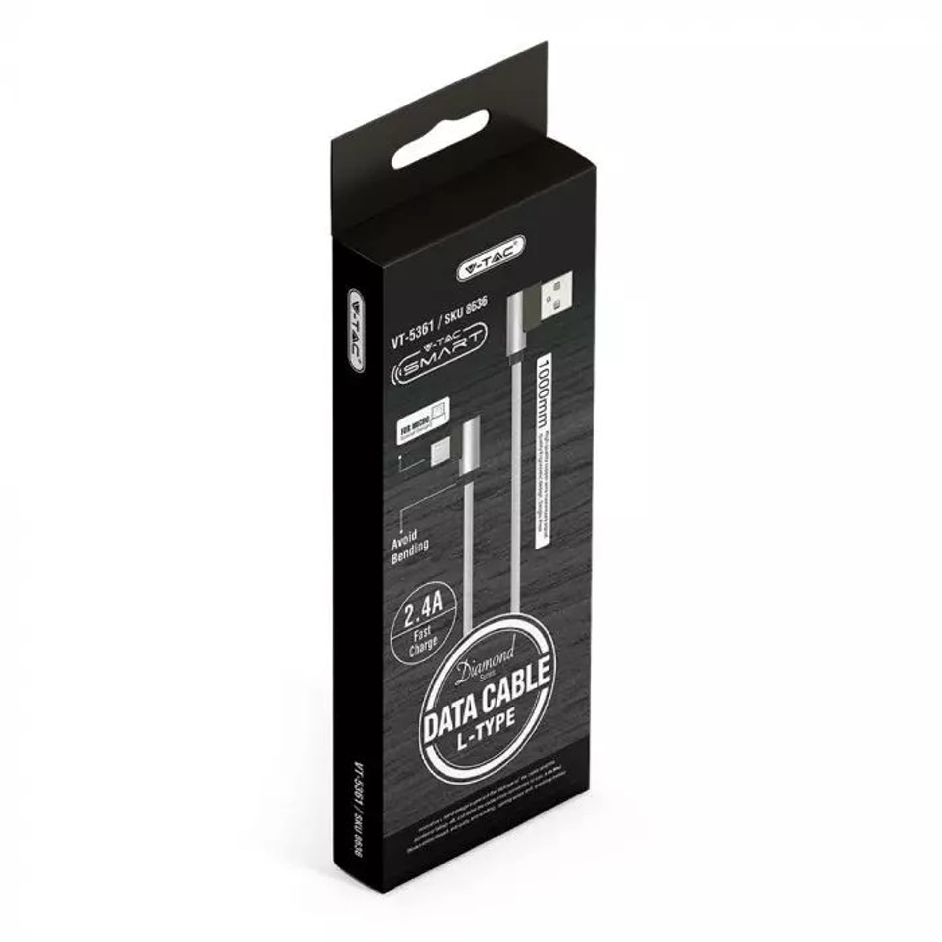 

Kabel USB M - microUSB M 1M 2.4A