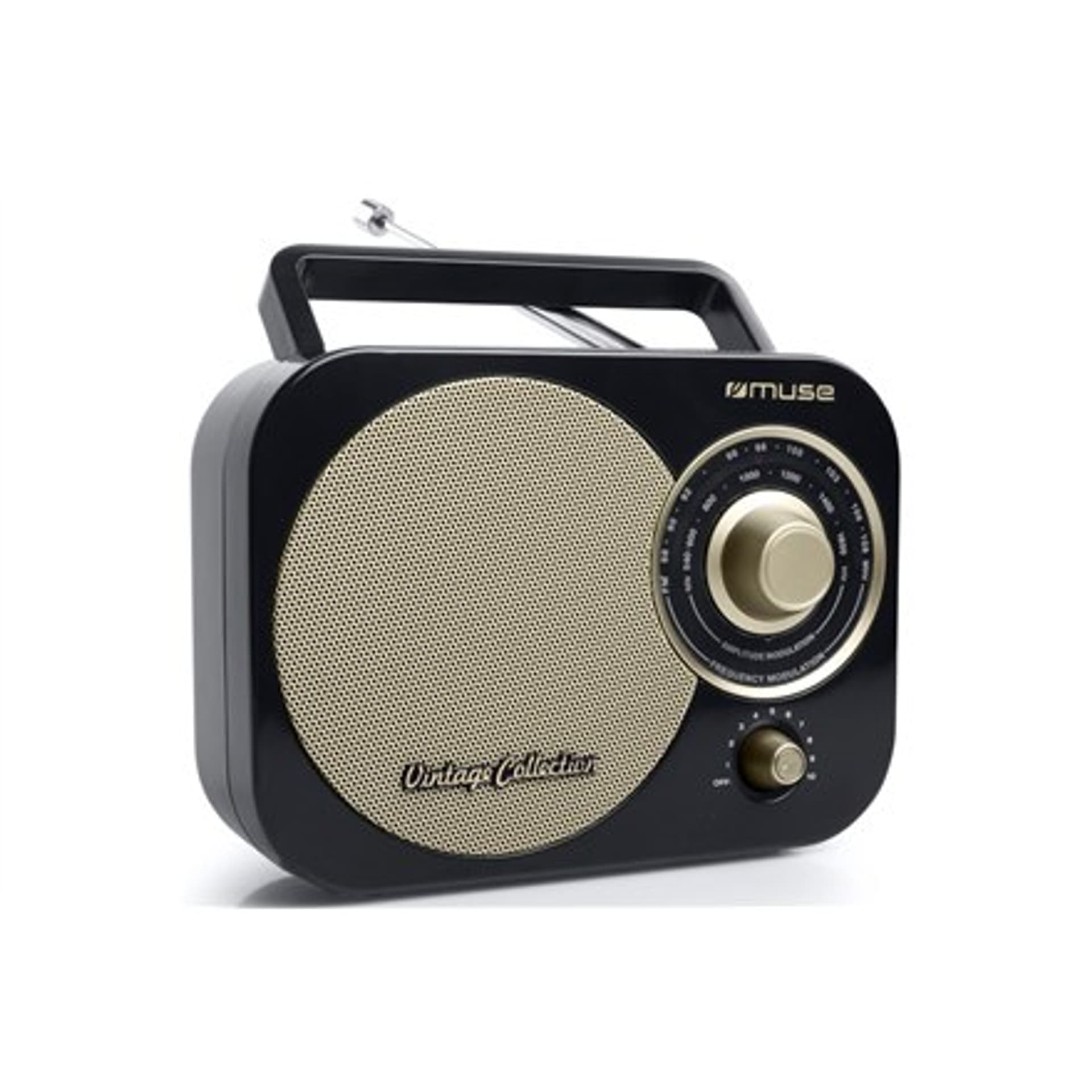 

Muse Portable radio M-055RB Black/Gold, AUX in