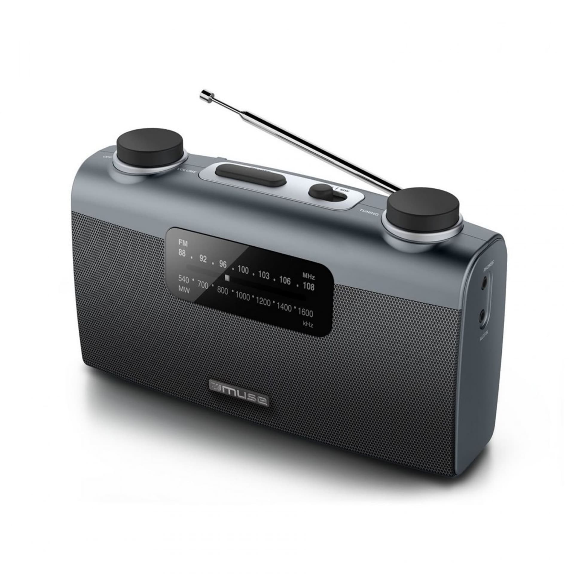 

Muse Portable radio M-058R Black, AUX in
