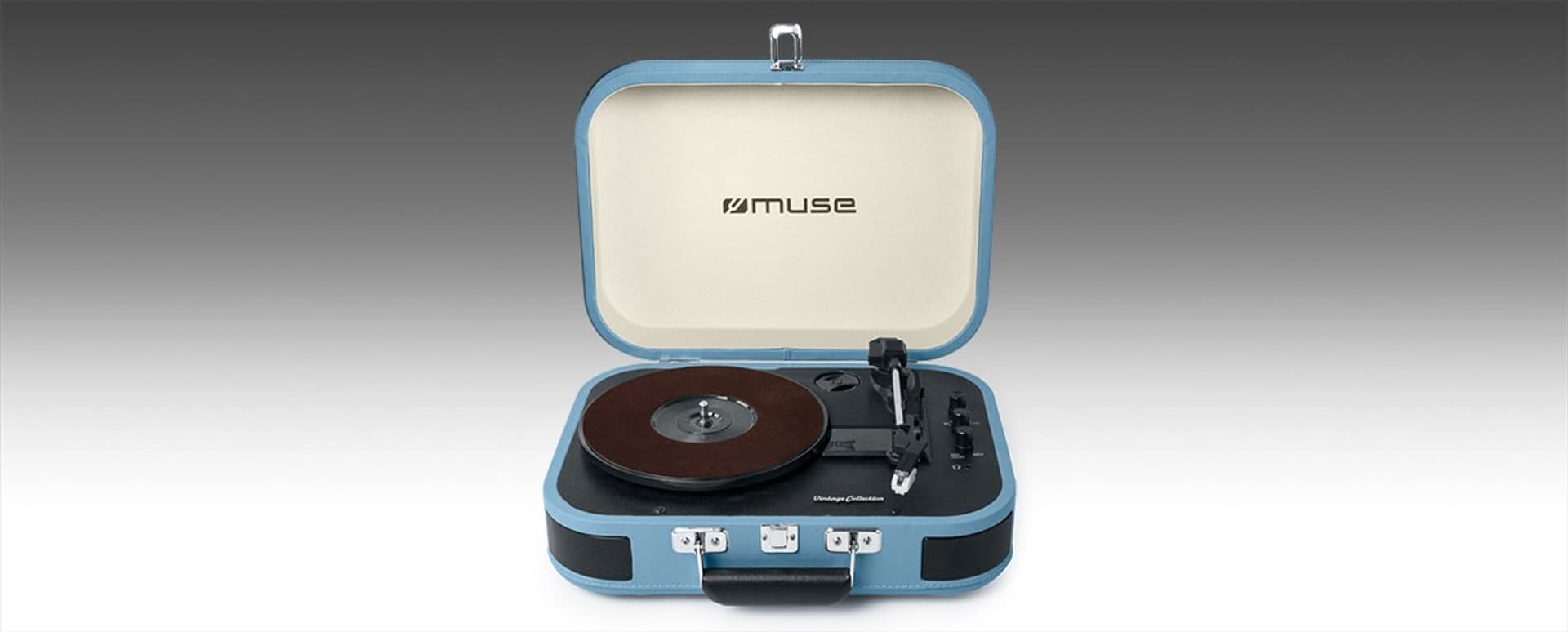 

Muse Turntable micro system MT-201BTB USB port, Bluetooth, Wireless connection, AUX in,