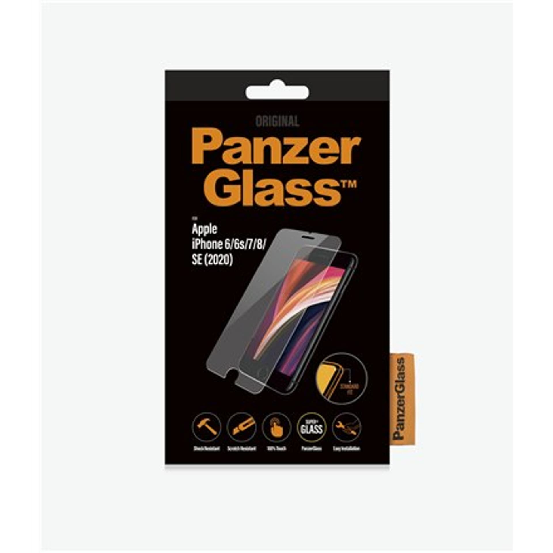 

PanzerGlass Screen Protector, Iphone 6/6s/7/8/SE (2020), Glass, Crystal Clear, Rounded edges, 2020)/glass/crystal clear/rounded edge