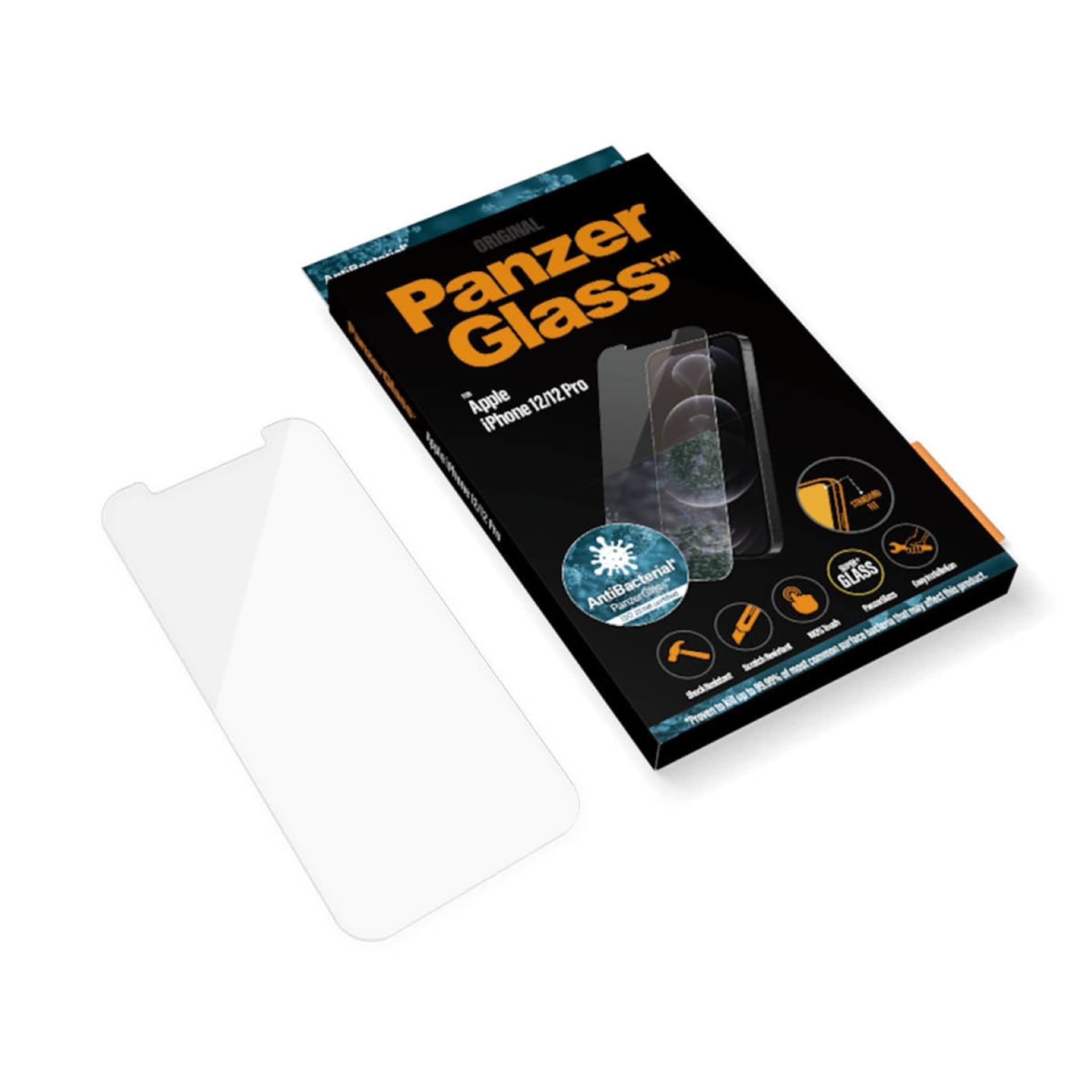 

PANZERGLASS SZKŁO HARTOWANE IPHONE 12/12 PRO ANTYBAKTERYJNE 2708