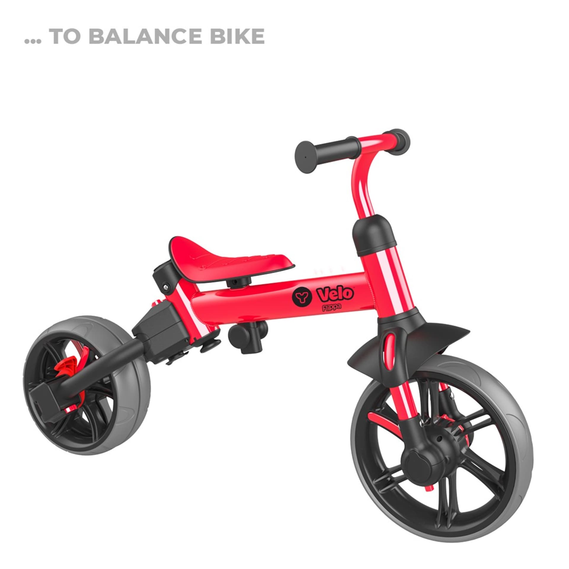 

Yvolution YVelo Flippa Ewolucyjny rower biegowy 3w1 - czerwony