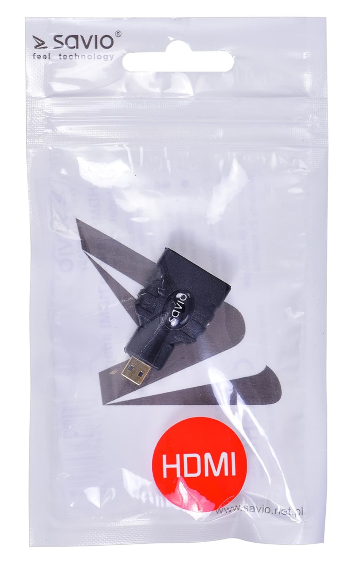 

Adapter SAVIO CL-17 (HDMI M - Micro HDMI F; kolor czarny)