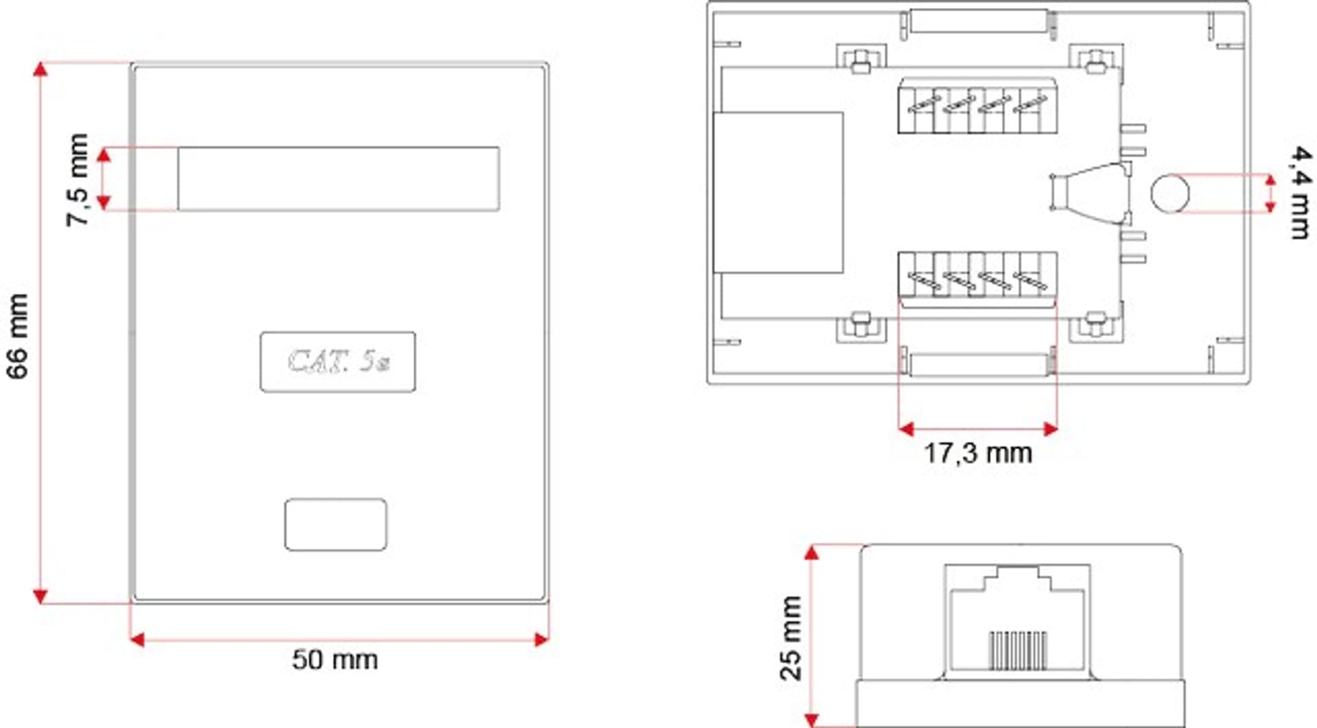 

Gniazdo natynkowe A-LAN GN005 (kat. 5e; FTP; kolor biały)