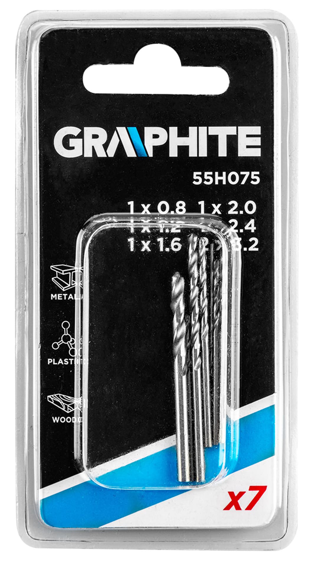 

Wiertła precyzyjne 0.8-3.2 mm, zestaw 7 szt.