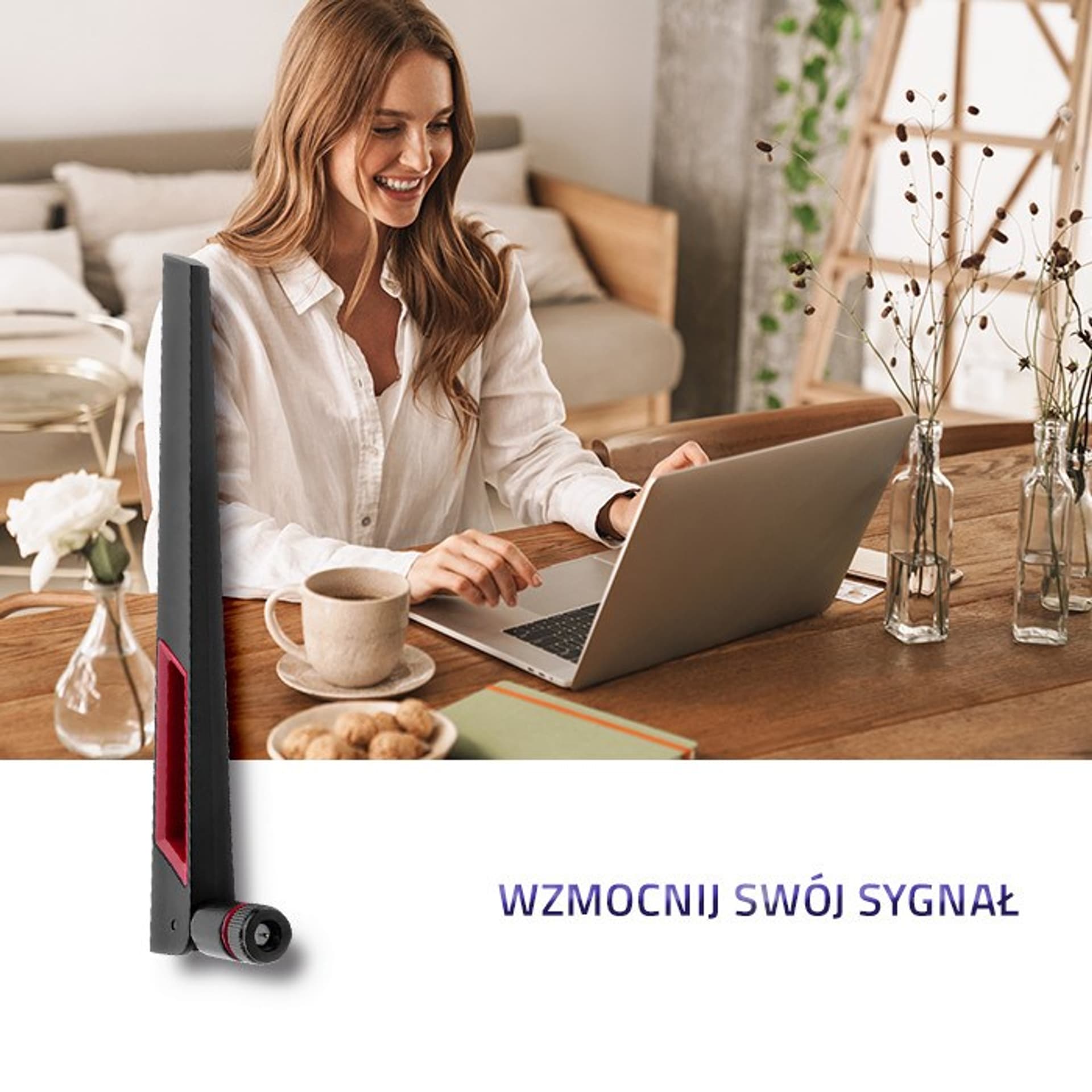 

Qoltec Antena Wi-Fi 2.4/ 5GHz dookólna 5dBi